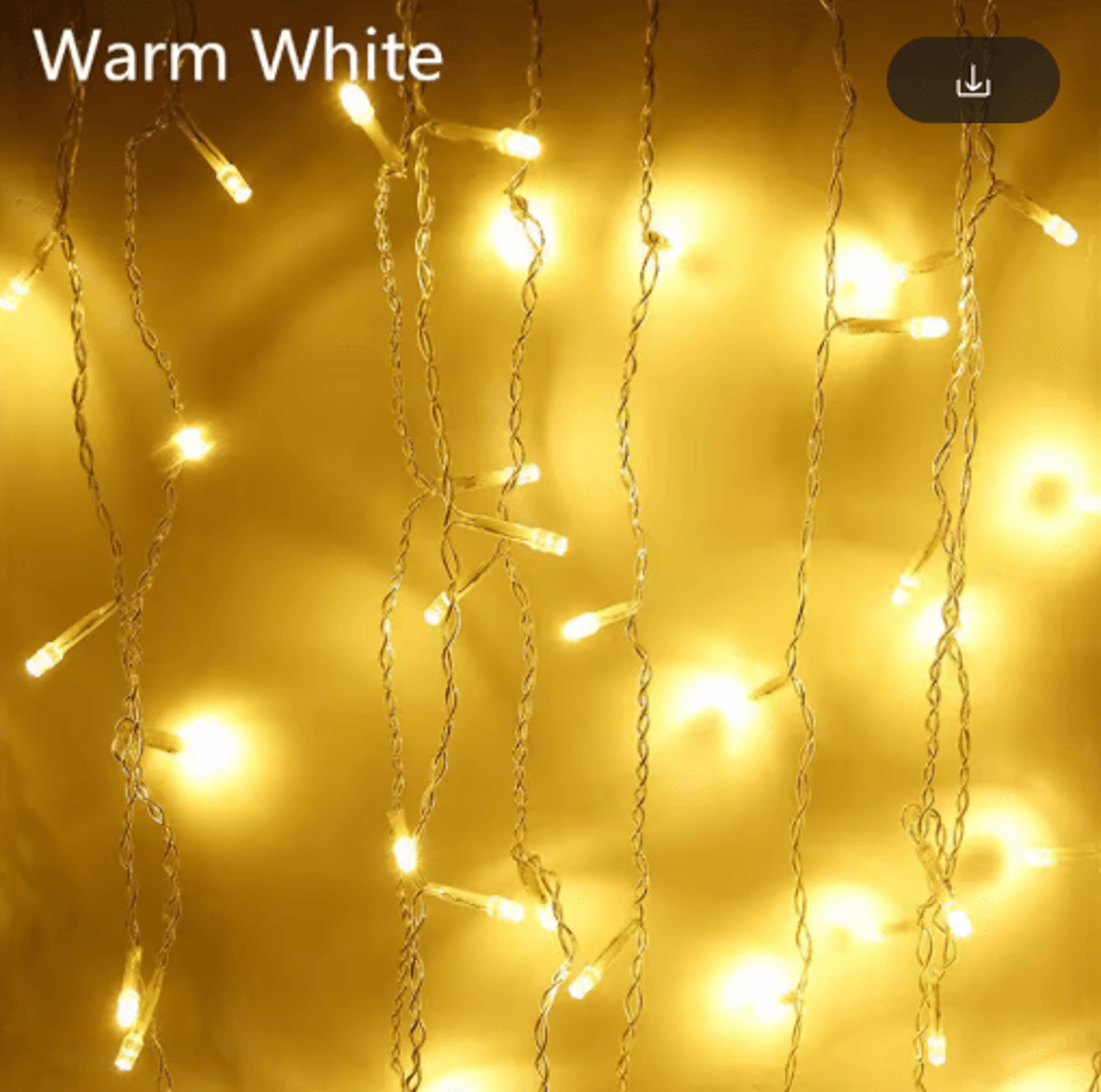 5M Christmas Waterfall LED Lights Outdoor Curtain String Lights For Garden  Eaves 4