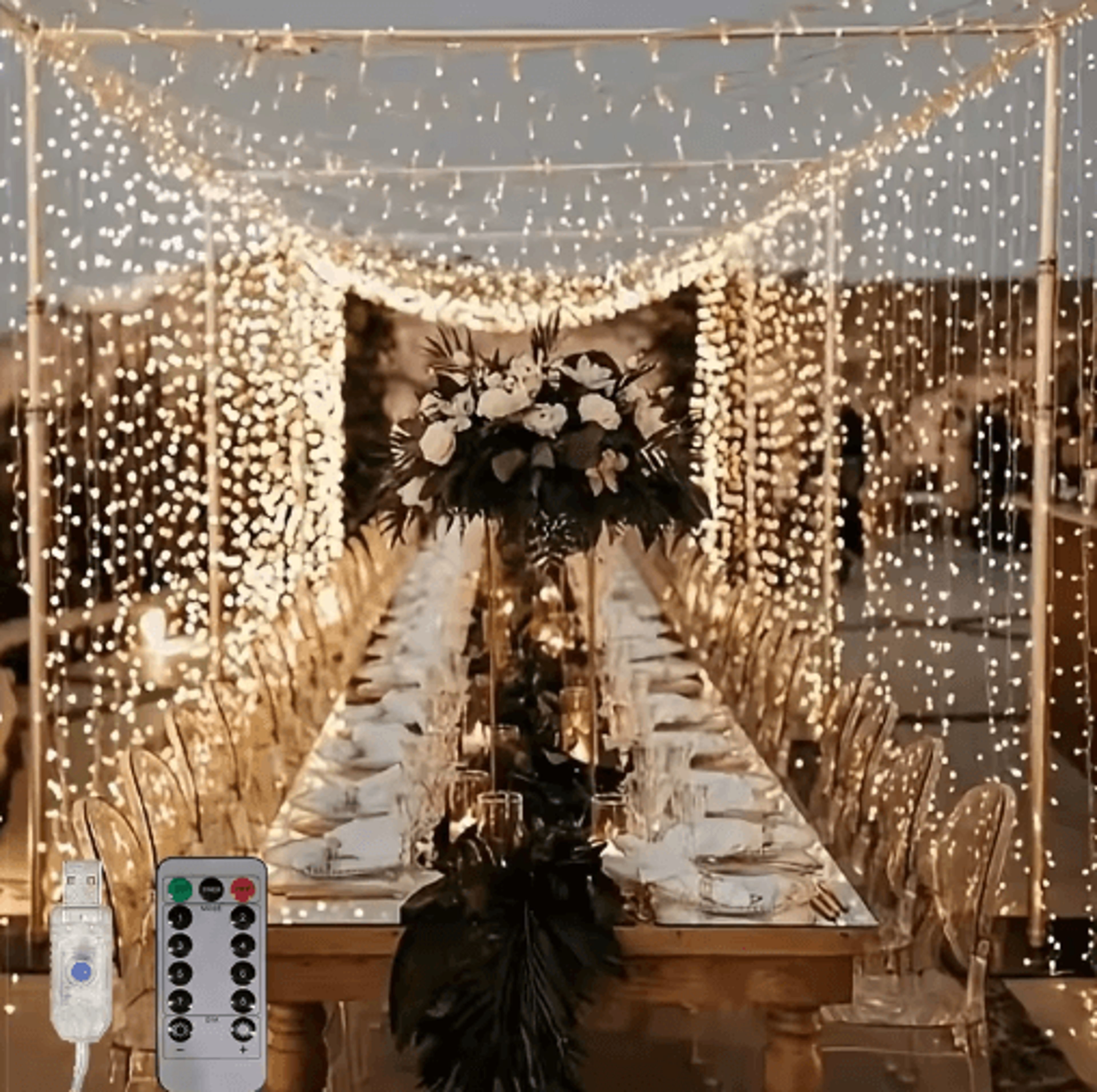 usb led curtain lights – 8-mode holiday fairy lights for parties & rooms
