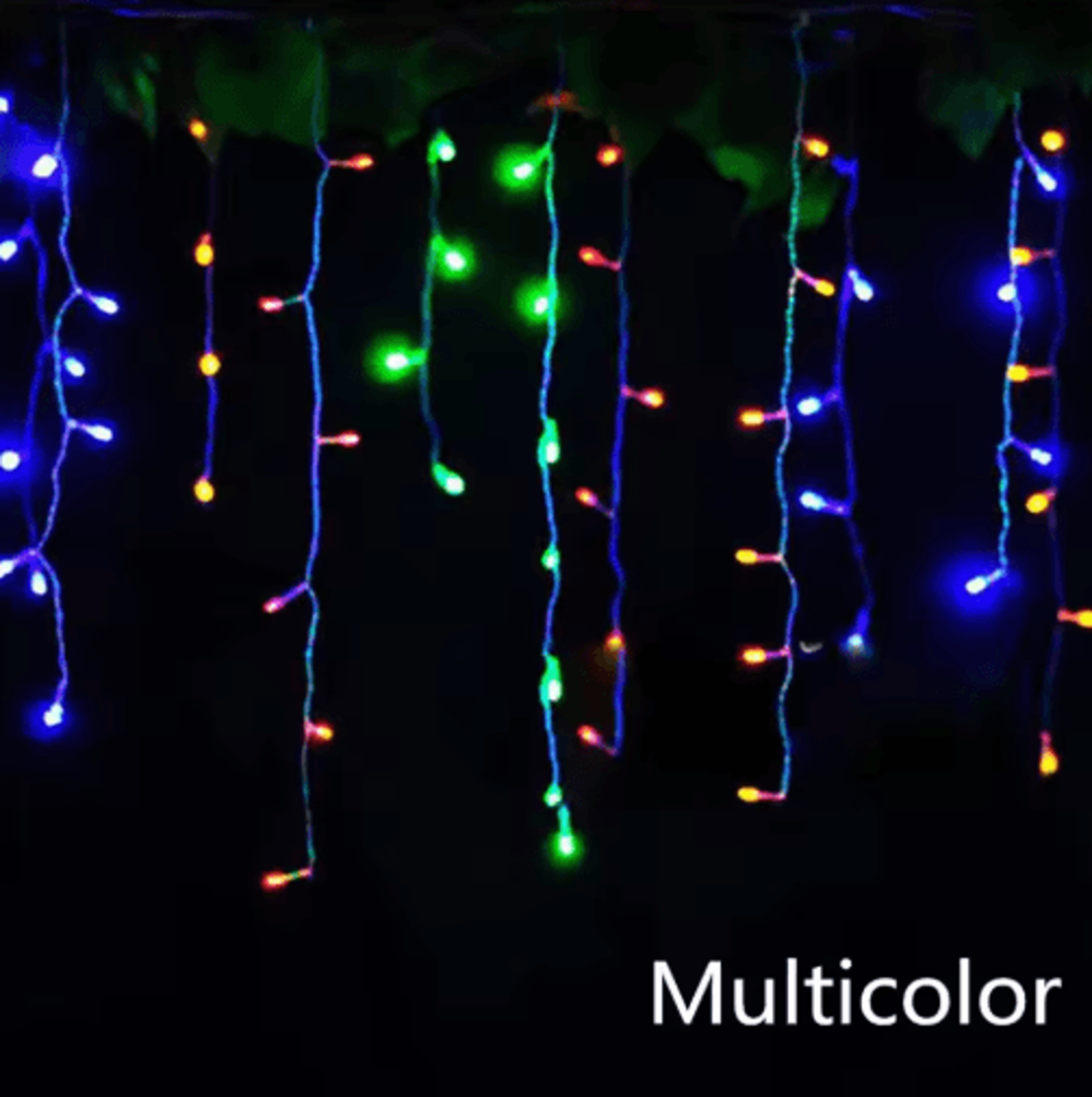 Christmas LED Icicle Curtain Lights  Waterfall Garland For Outdoor Decor 2
