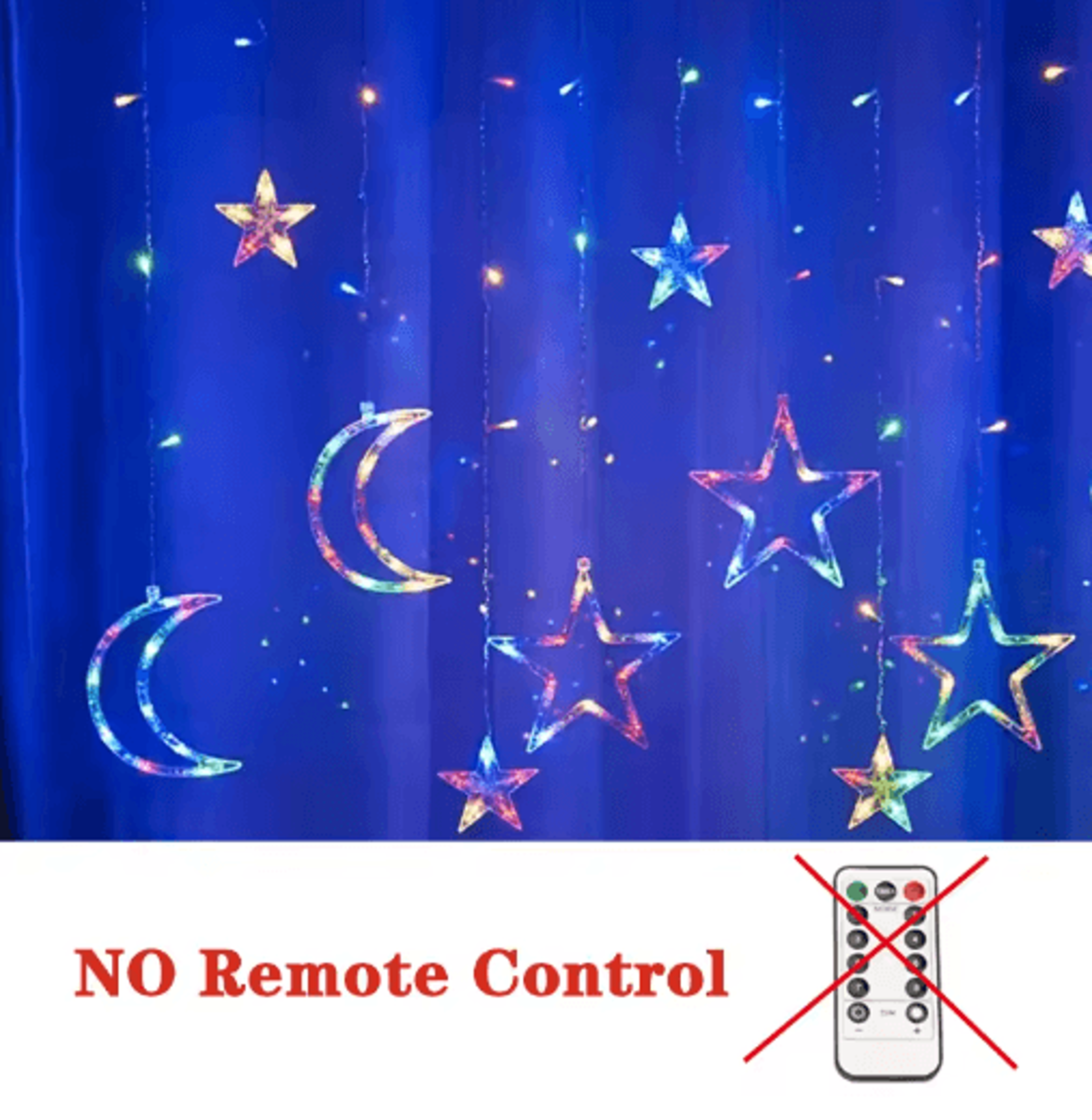 Moon  Star LED Curtain Lights  Celestial Christmas Garland  Fairy Lights 1
