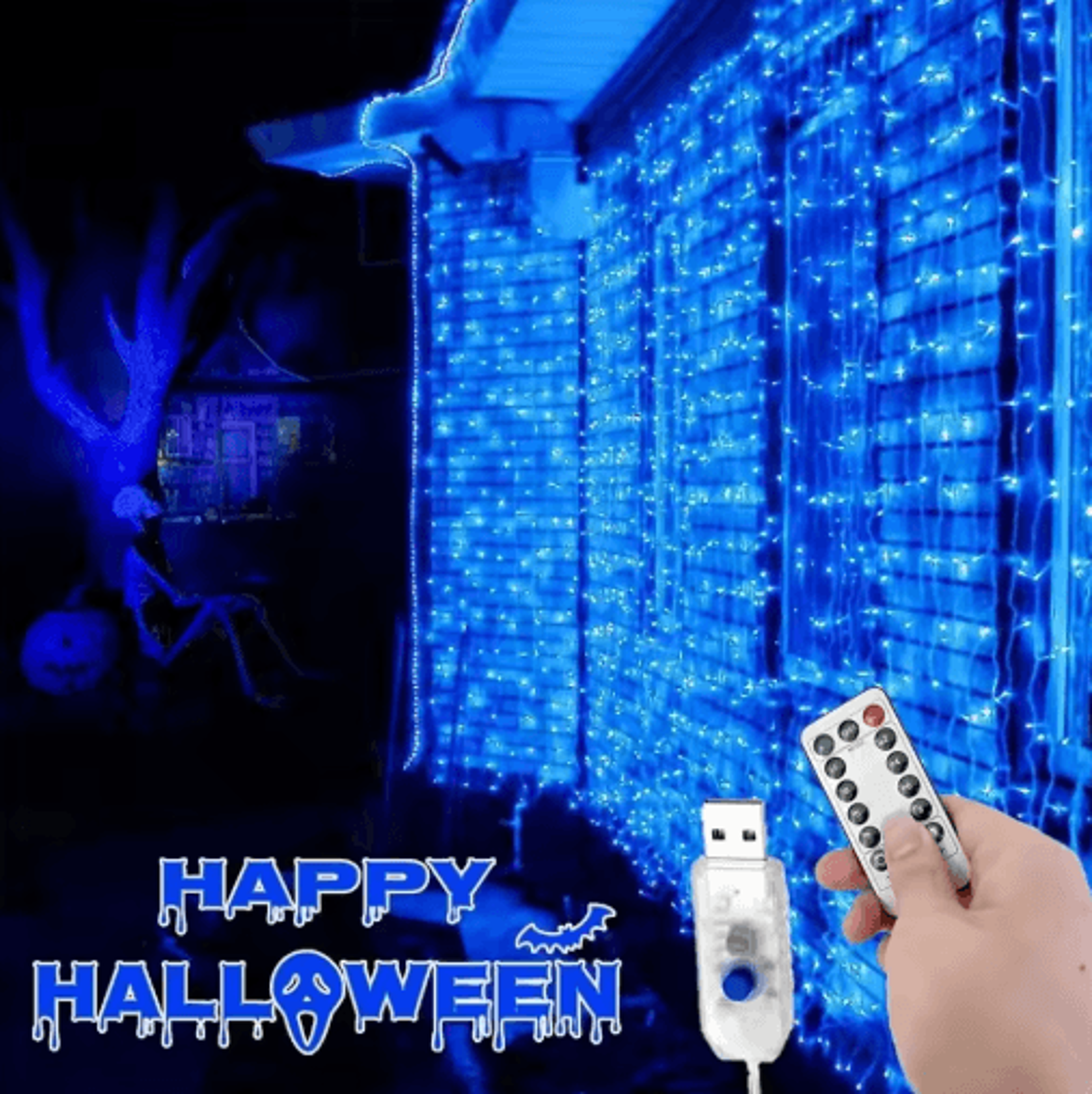 USB LED Curtain Lights  8Mode Remote Fairy Garland For Home  Events 5