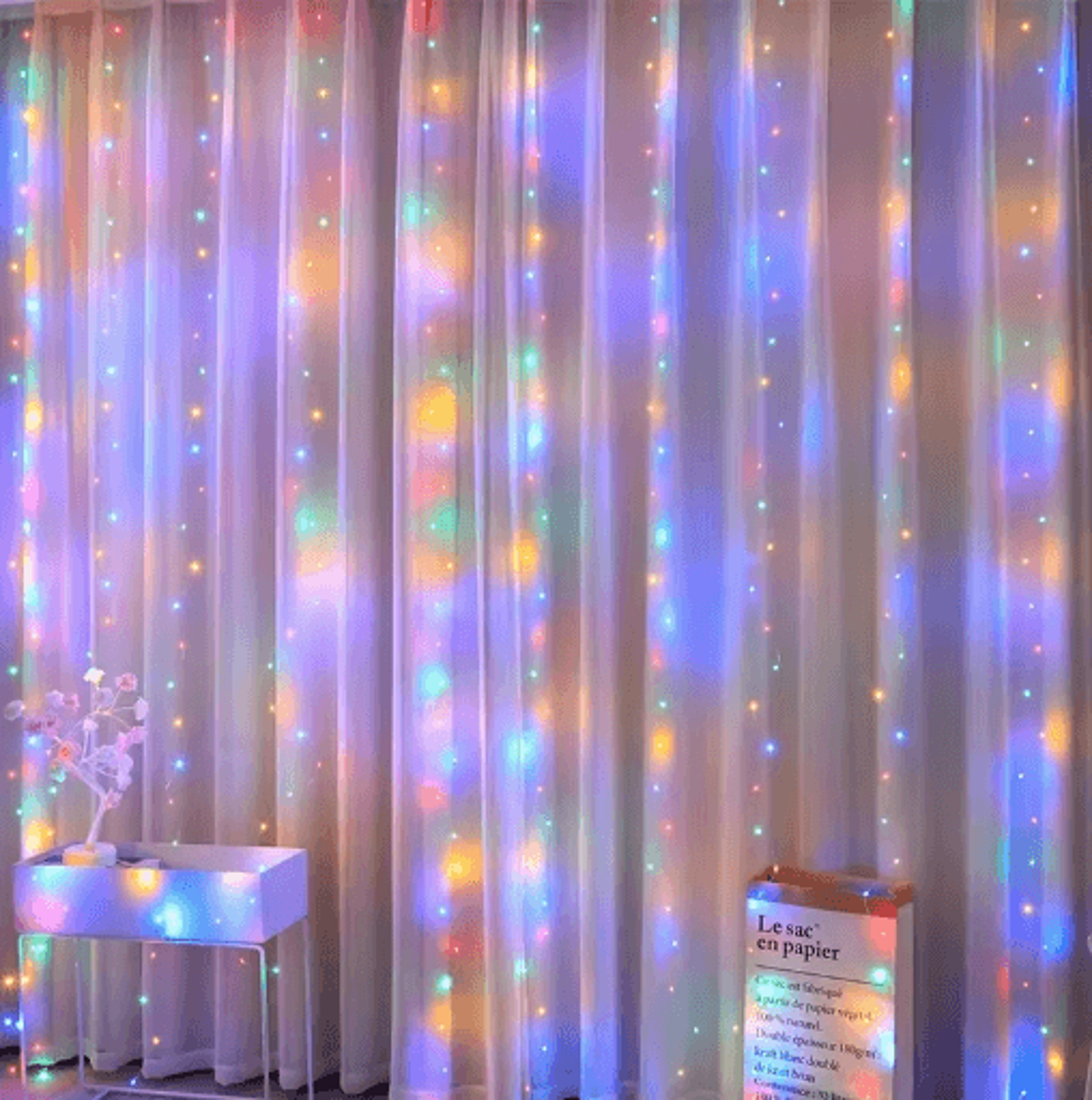 3M LED Waterfall Curtain Lights  USB Remote 8Mode Fairy Garland 10