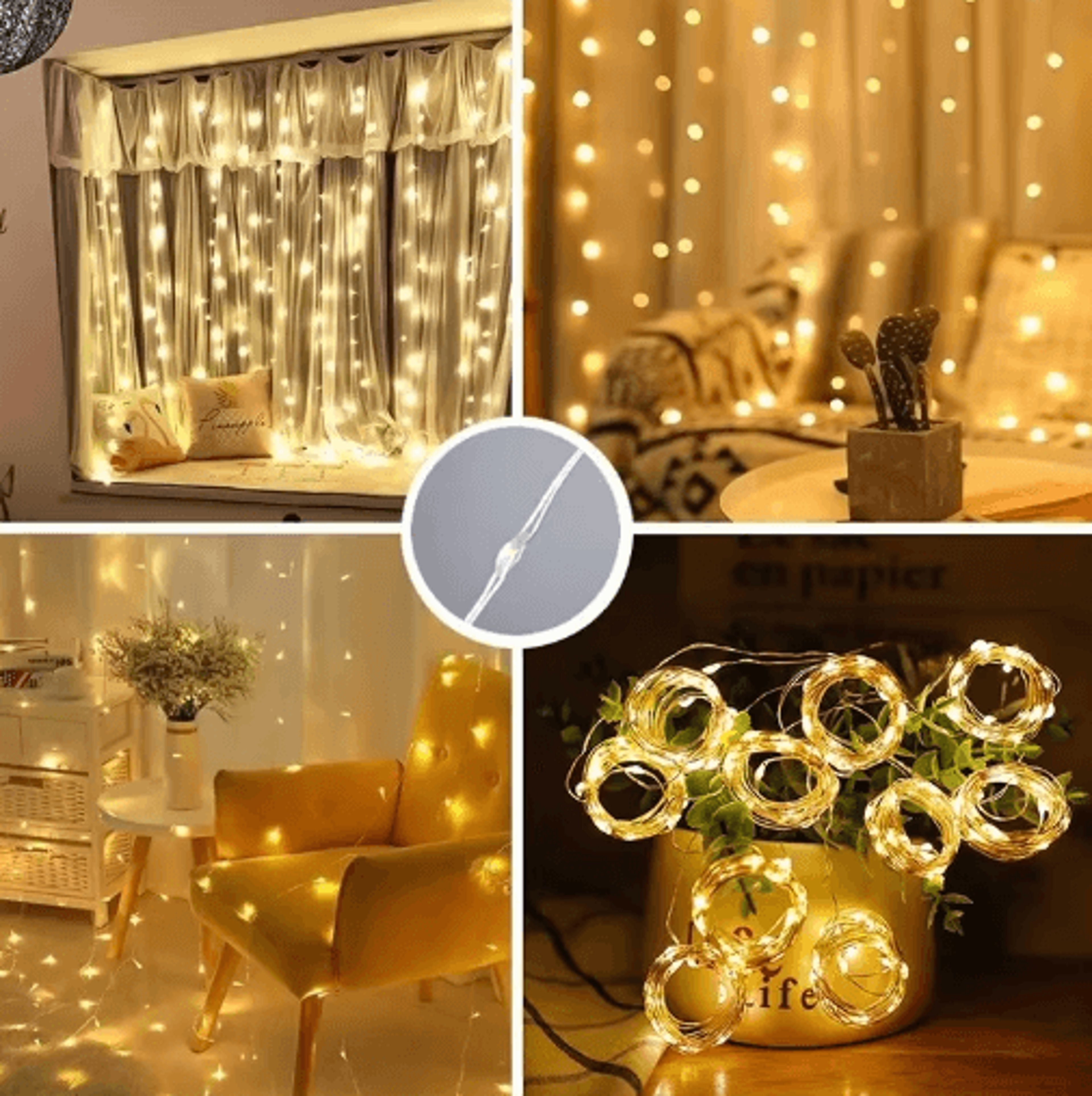 3M LED Waterfall Curtain Lights  USB Remote 8Mode Fairy Garland 11