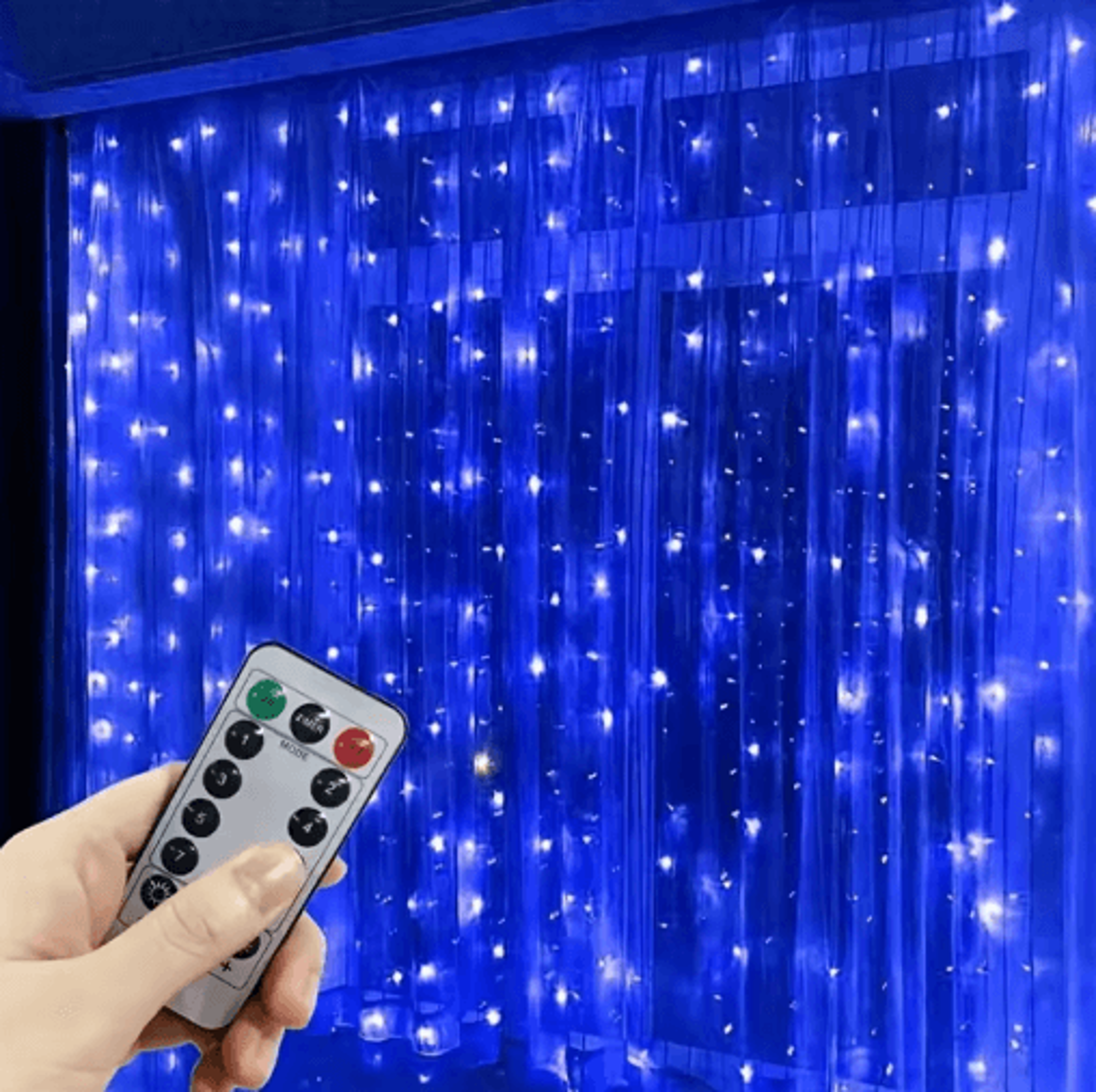 USB LED Window Curtain Lights  8Mode Remote Fairy String Lights 3