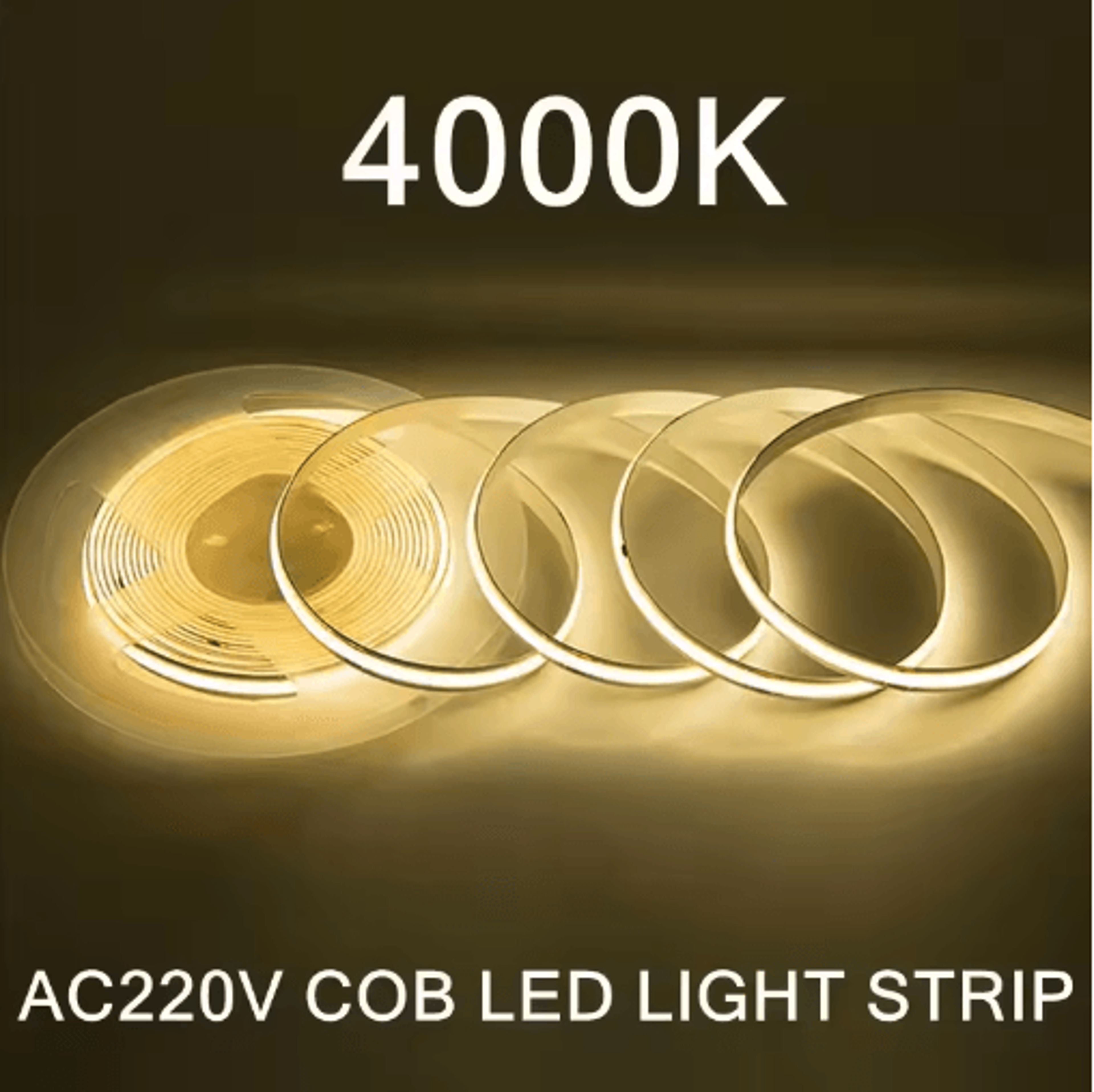 15M COB LED Strip Lights  220V HighBrightness Warm White Linear Lighting 2