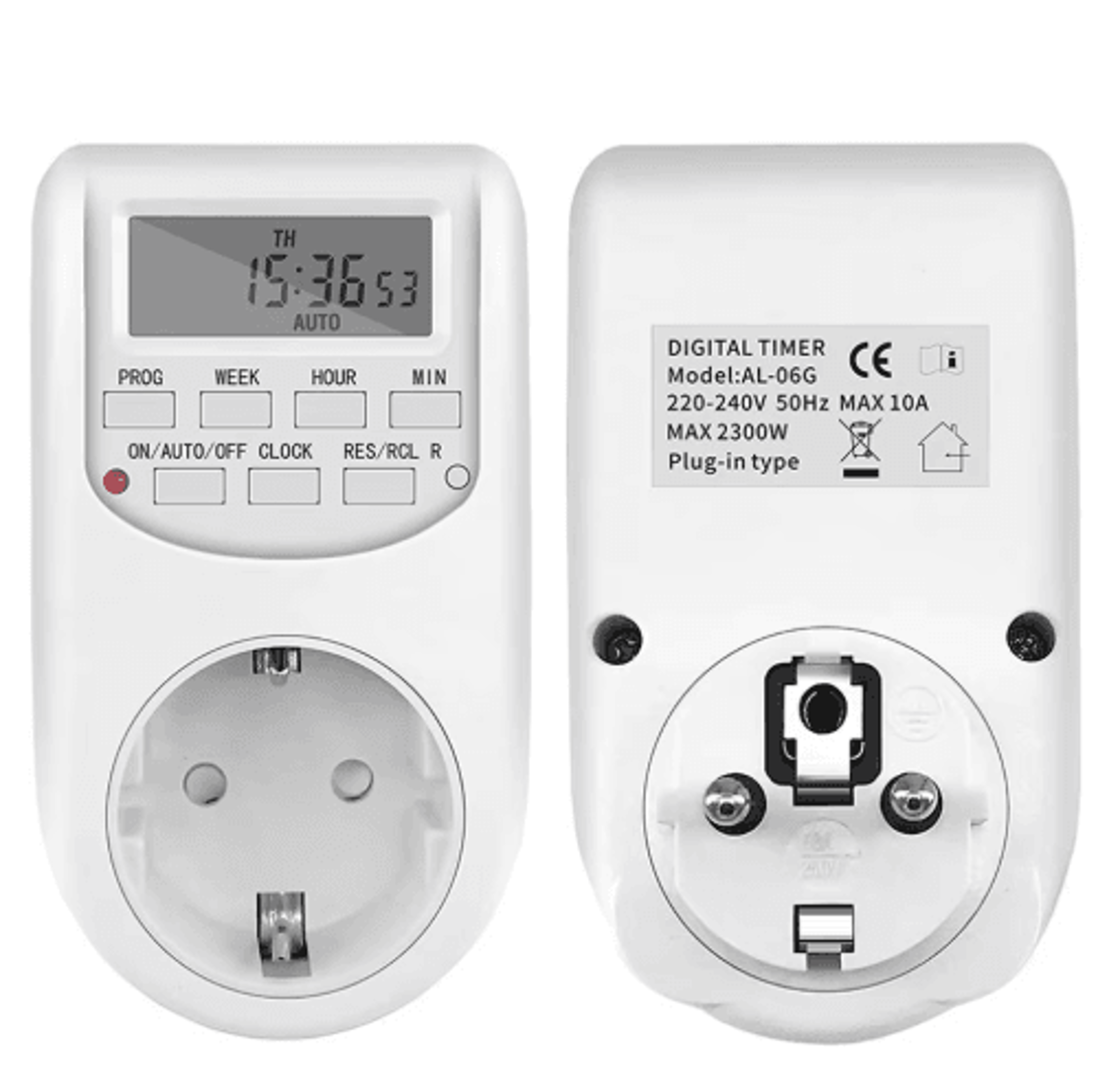 eu plug digital timer outlet – weekly programmable on/off switch