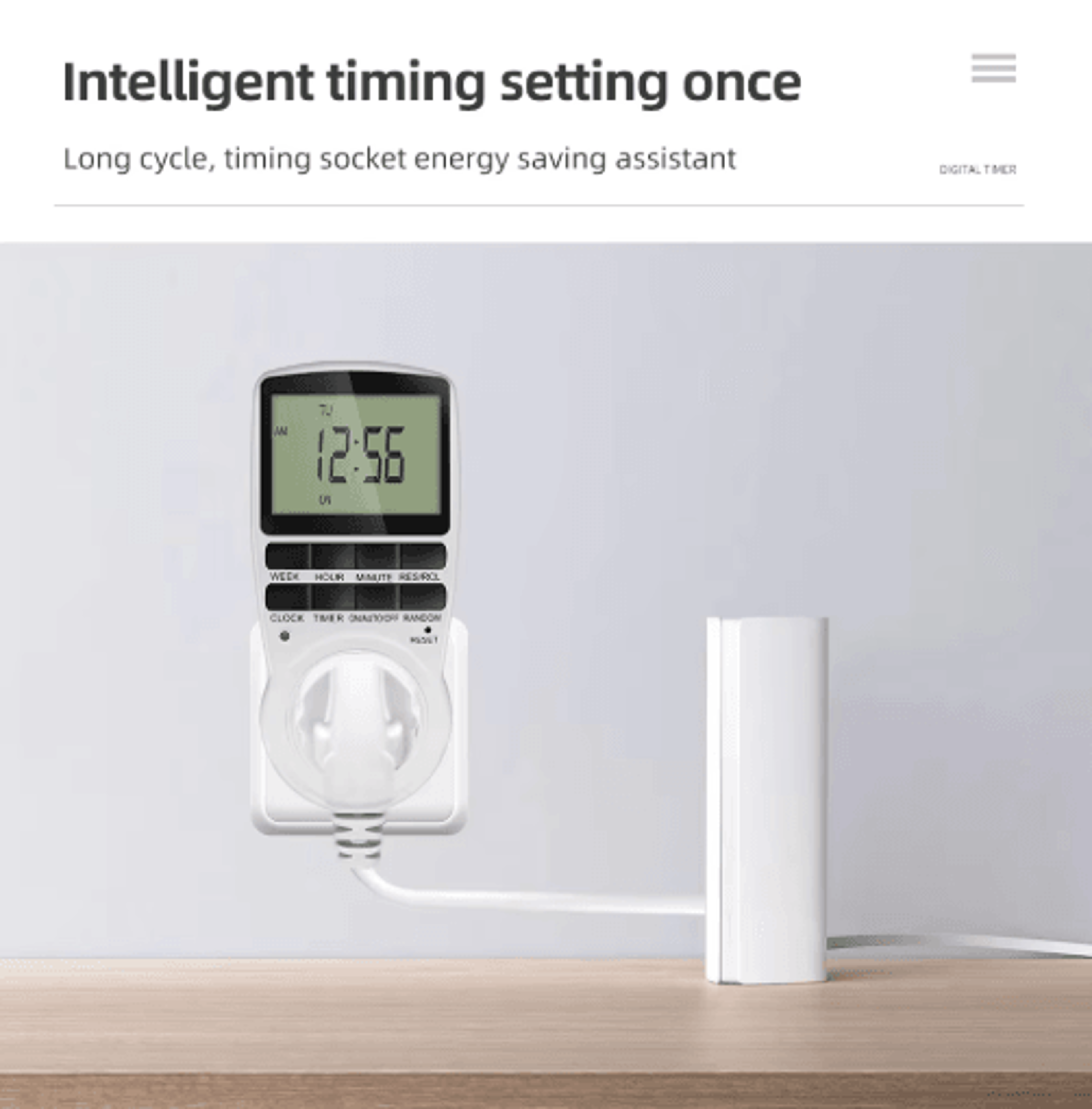 220V Digital Timer Socket  Programmable Electronic Outlet Switch 8