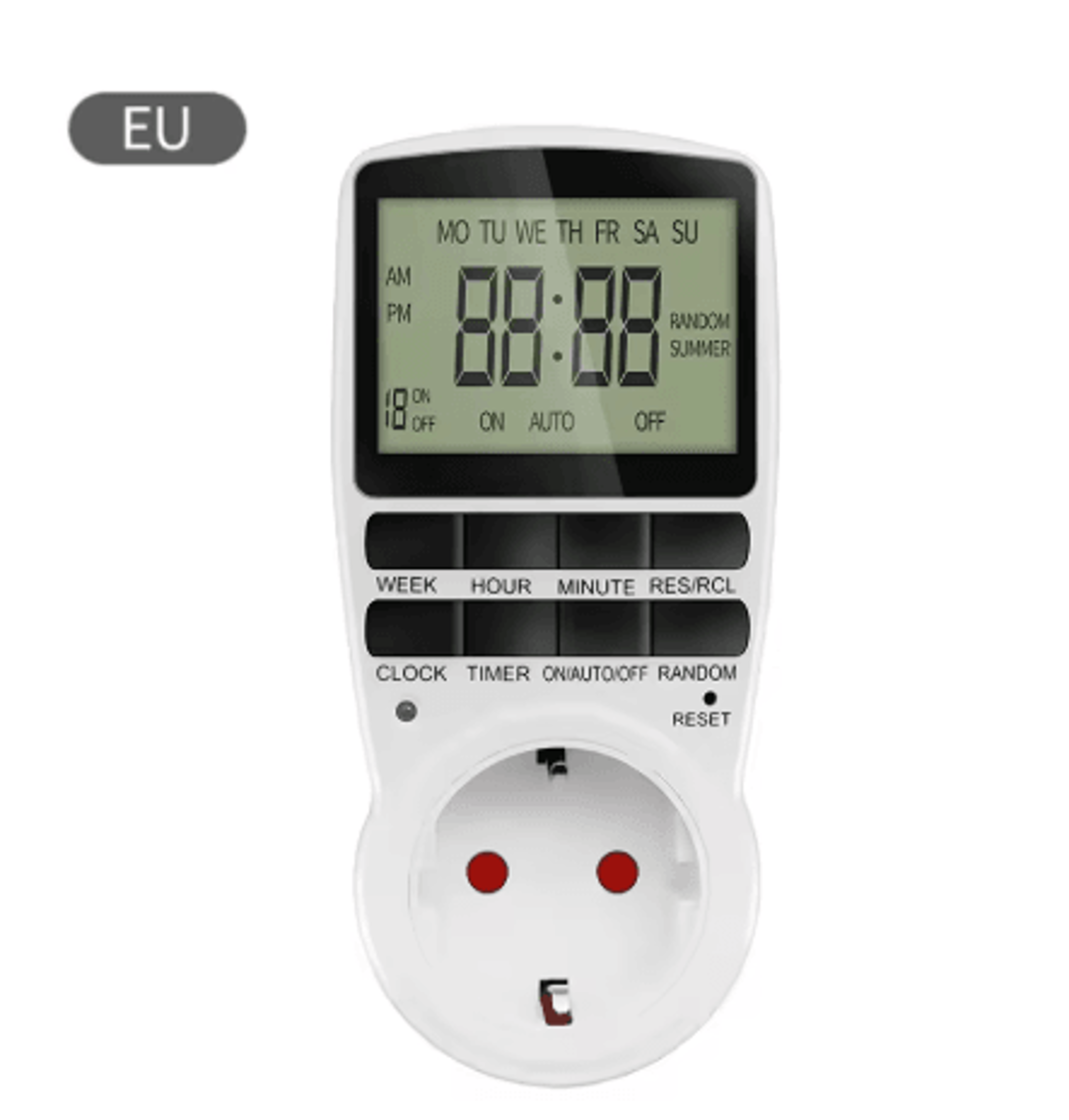 220V Digital Timer Socket  Programmable Electronic Outlet Switch 5