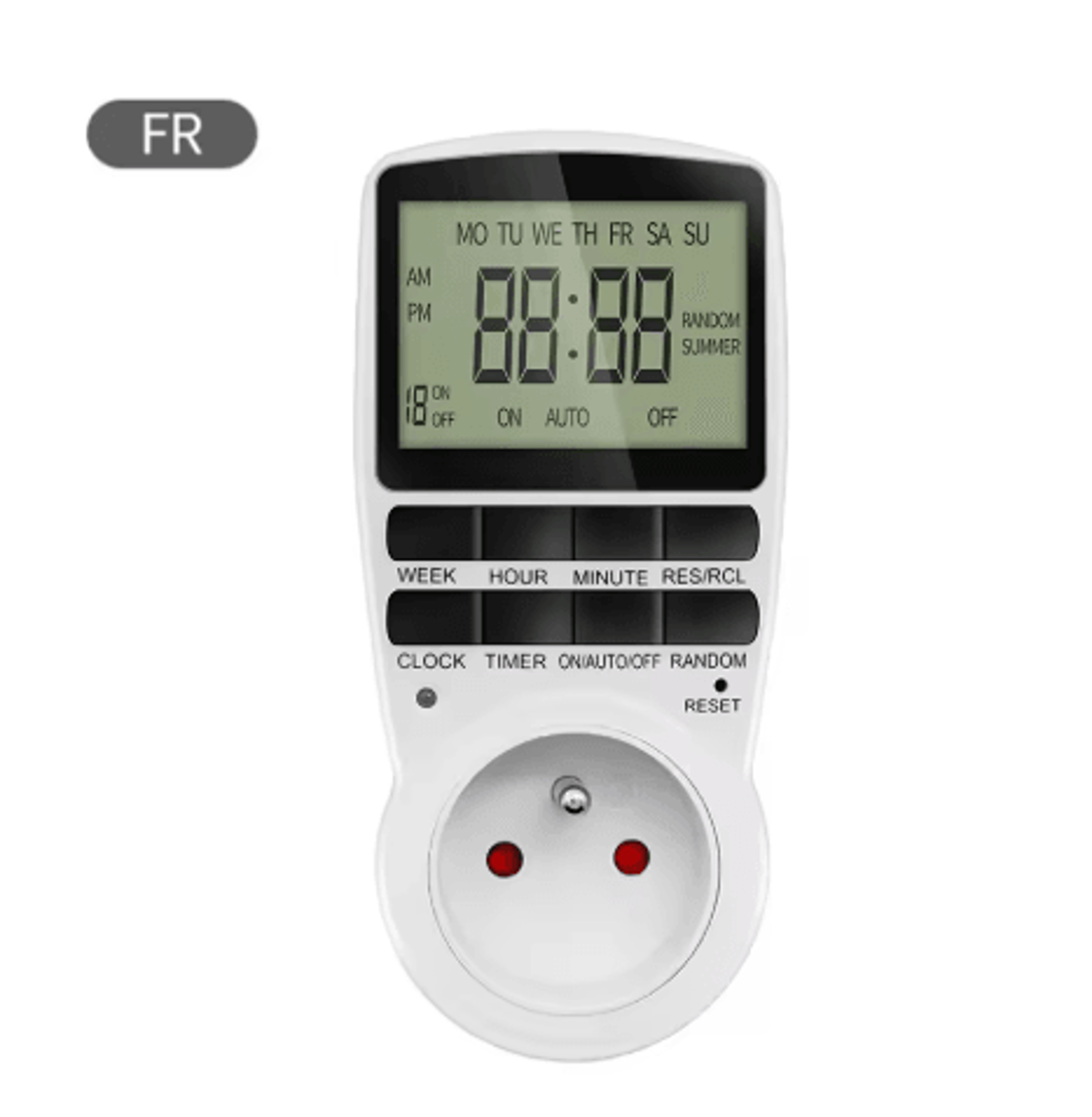 220V Digital Timer Socket  Programmable Electronic Outlet Switch 4