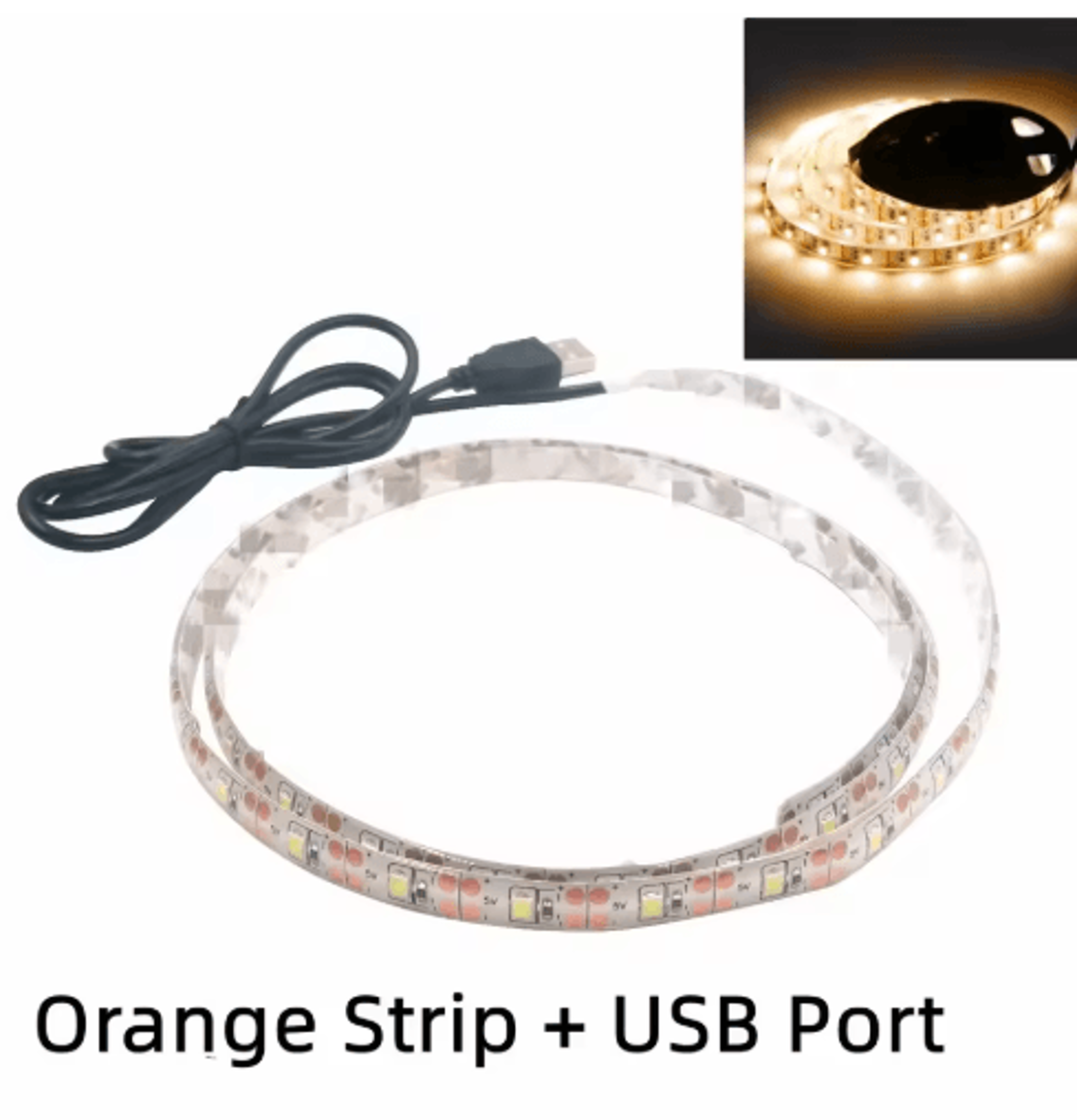1M5M USB 2835 LED Strip Lights 5V TV Backlight  Home Accent Tape 1