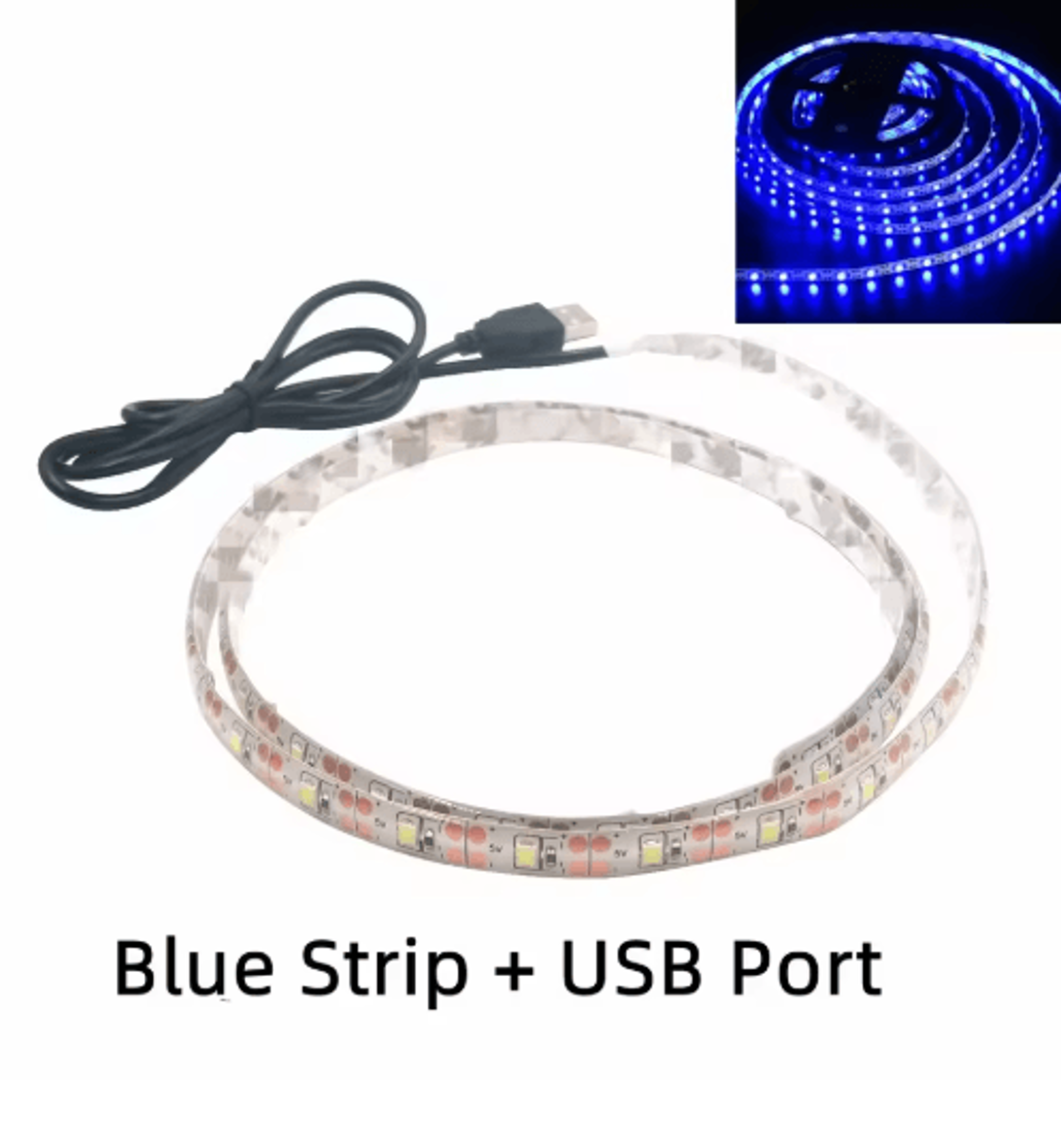 1M5M USB 2835 LED Strip Lights 5V TV Backlight  Home Accent Tape 8