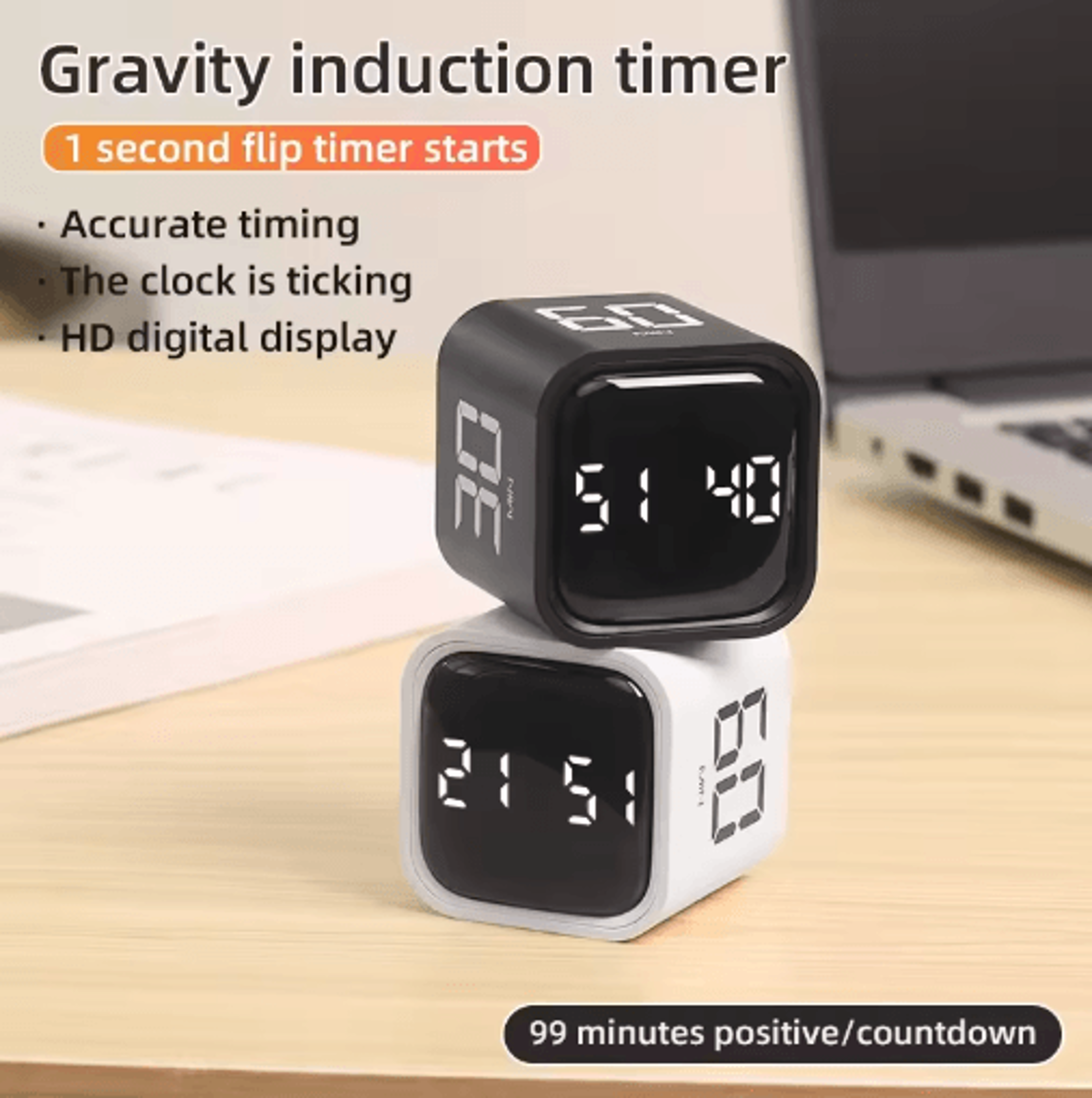 Digital Countdown Timer  Kitchen Study  Time Management Alarm 7
