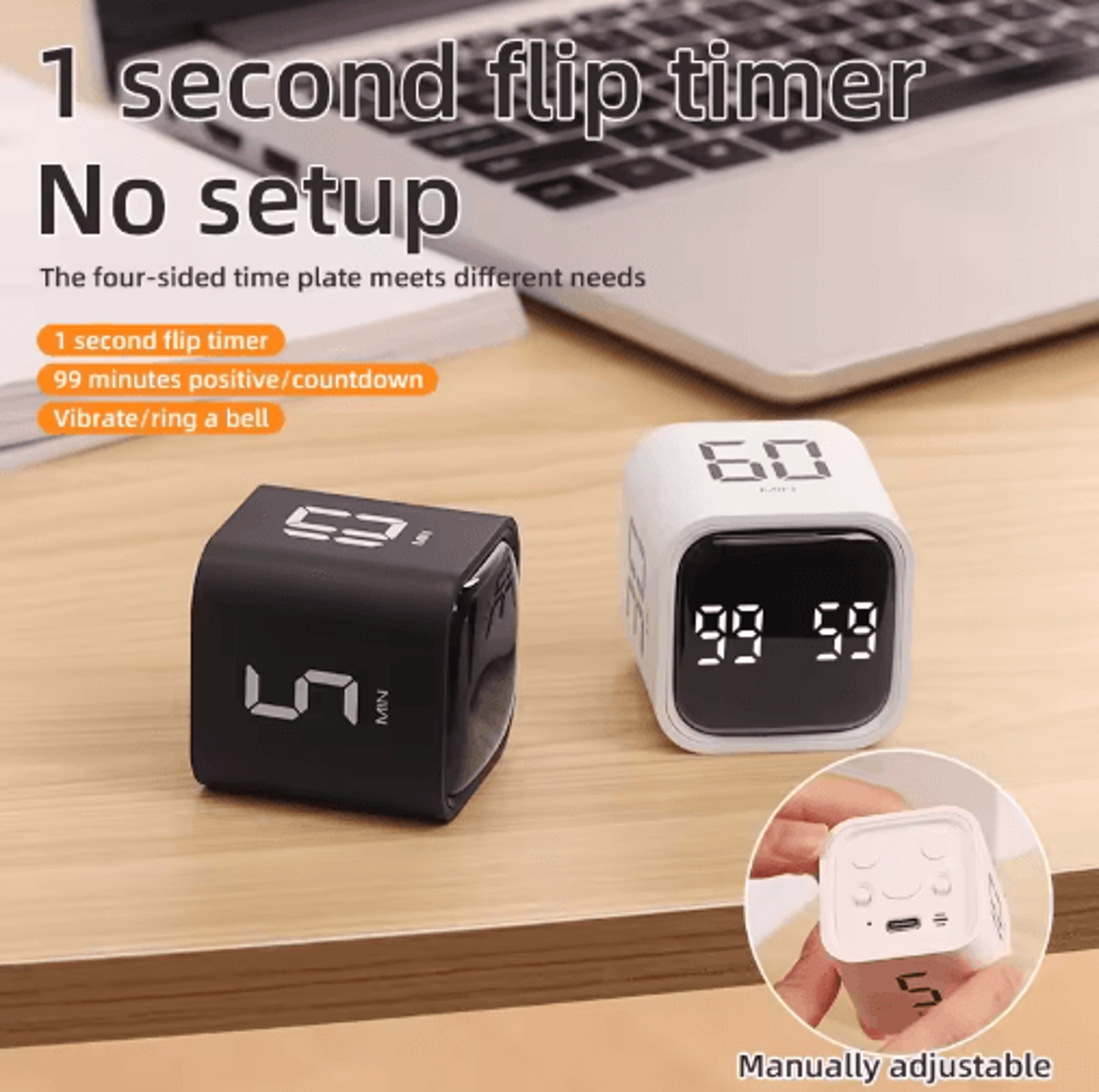 Digital Countdown Timer  Kitchen Study  Time Management Alarm 5