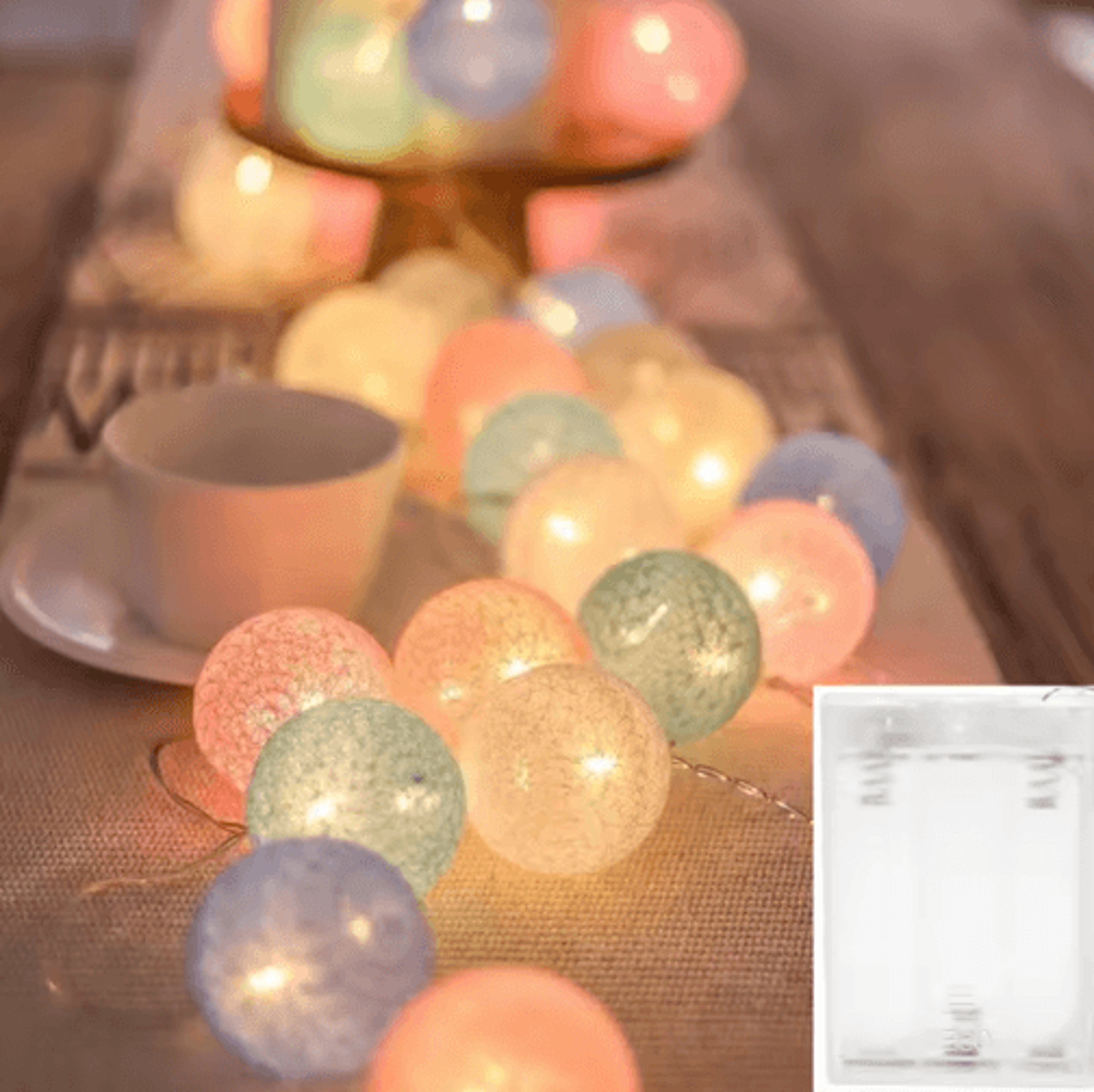 10/20/30 led cotton ball string lights – colorful fairy lights for parties & home