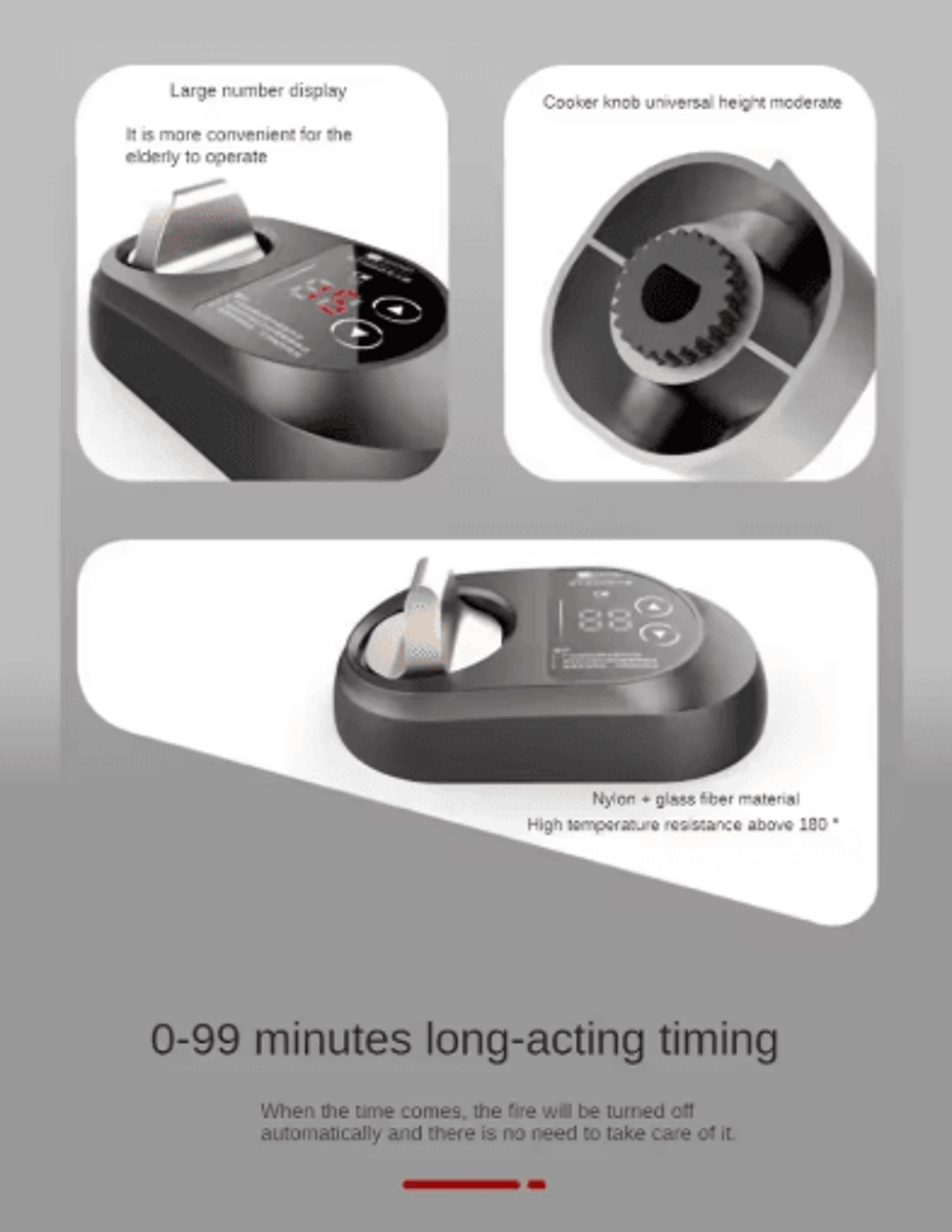Smart Gas Stove Timer  Automatic Shutoff Kitchen Safety Accessory 3