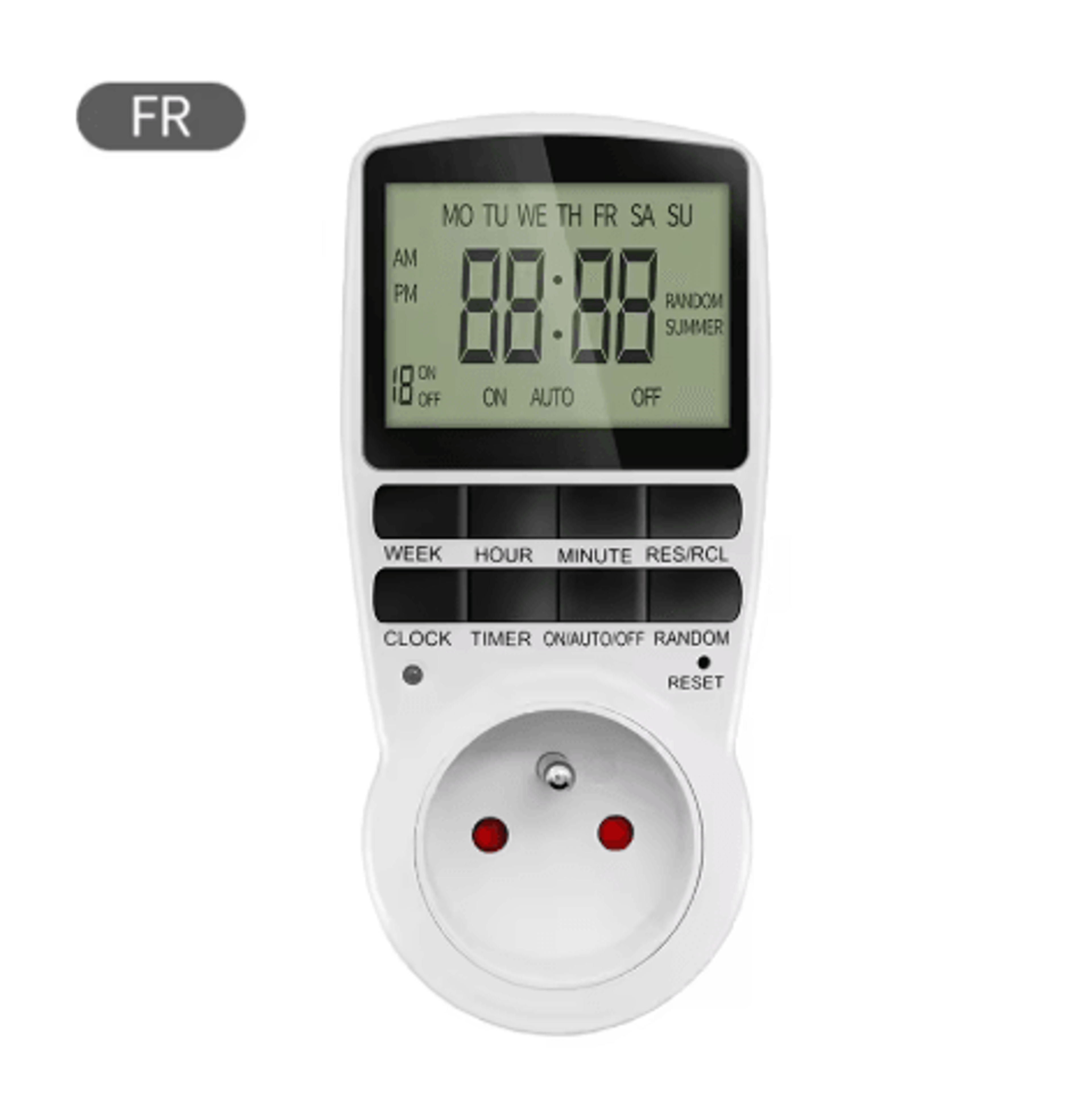 220V Digital Timer Socket Programmable Electronic Outlet Switch 3
