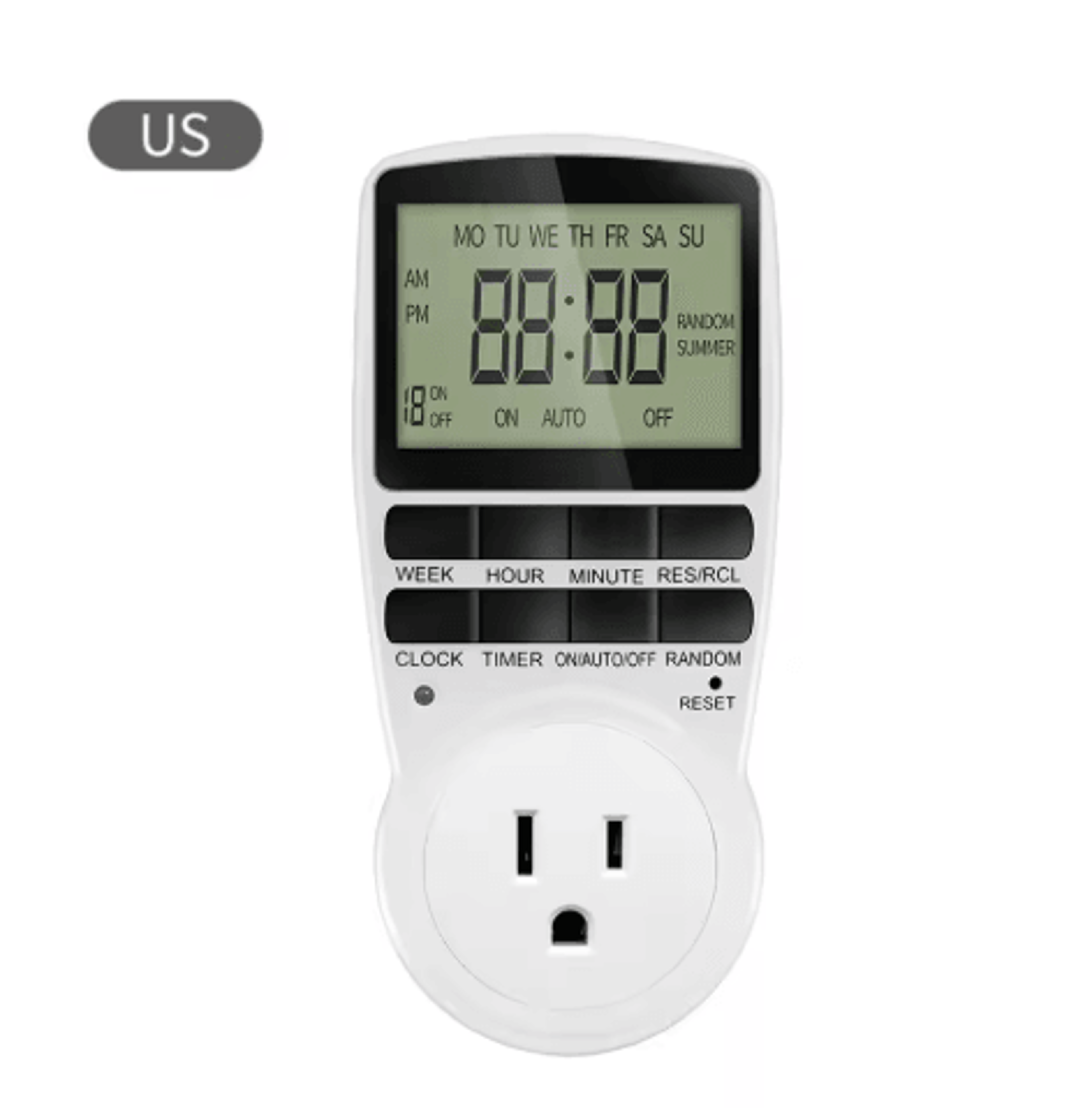 220V Programmable Digital Timer Outlet  Electronic Timing Socket 1
