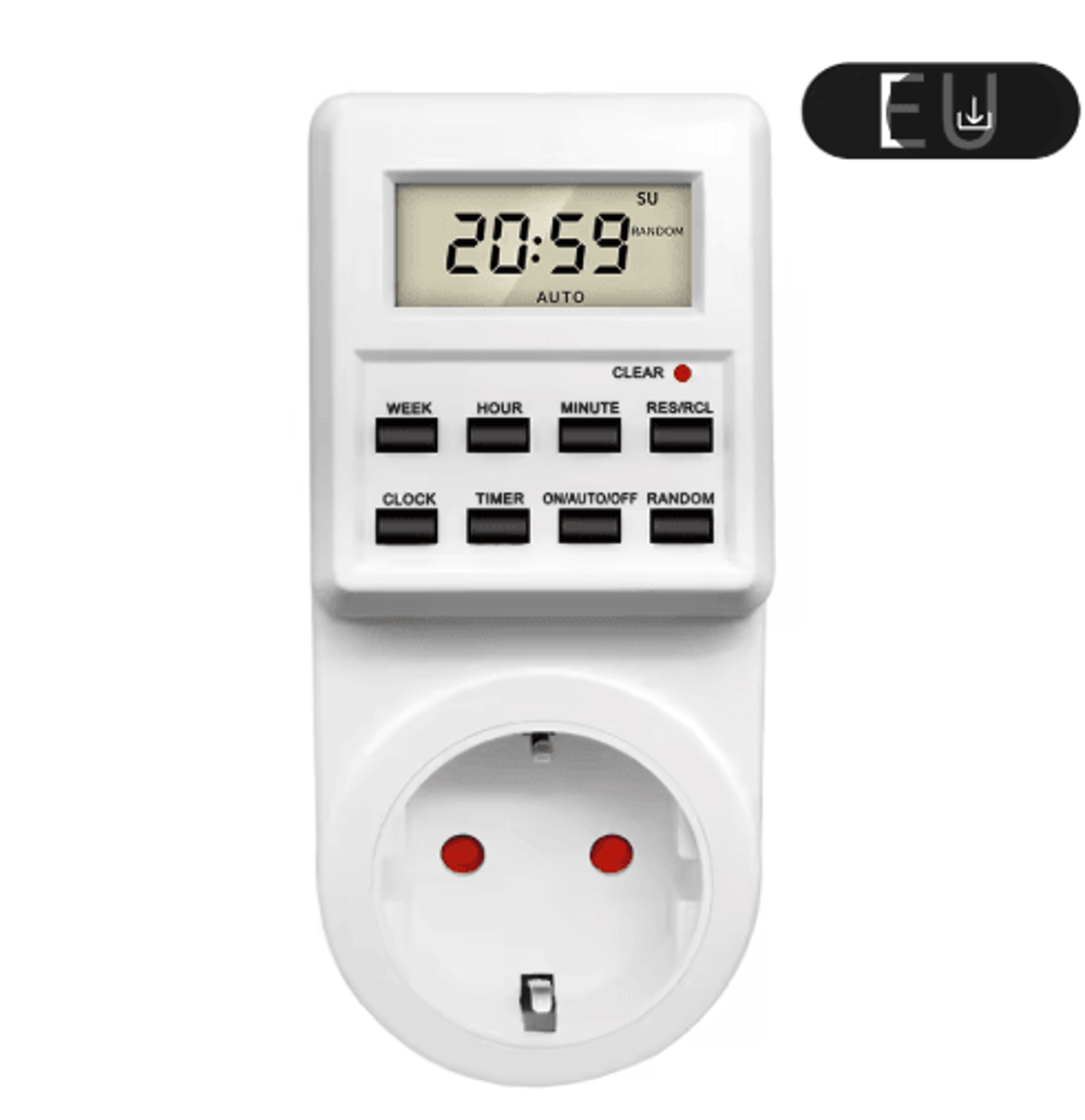 220V Digital Timer Socket  Programmable Electronic Outlet Controller 4