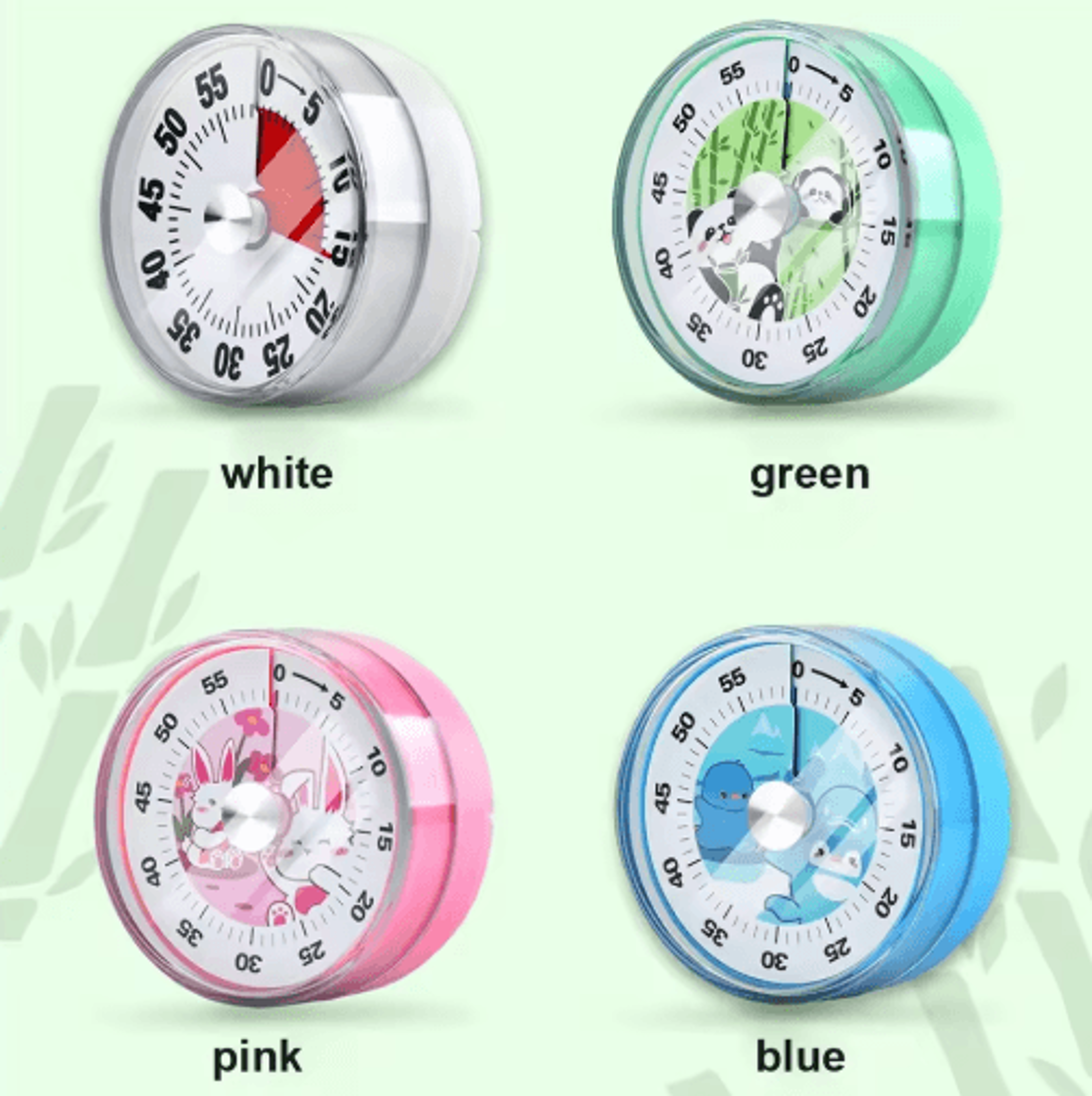 60Minute Magnetic Visual Timer  Mechanical Countdown Alarm 0