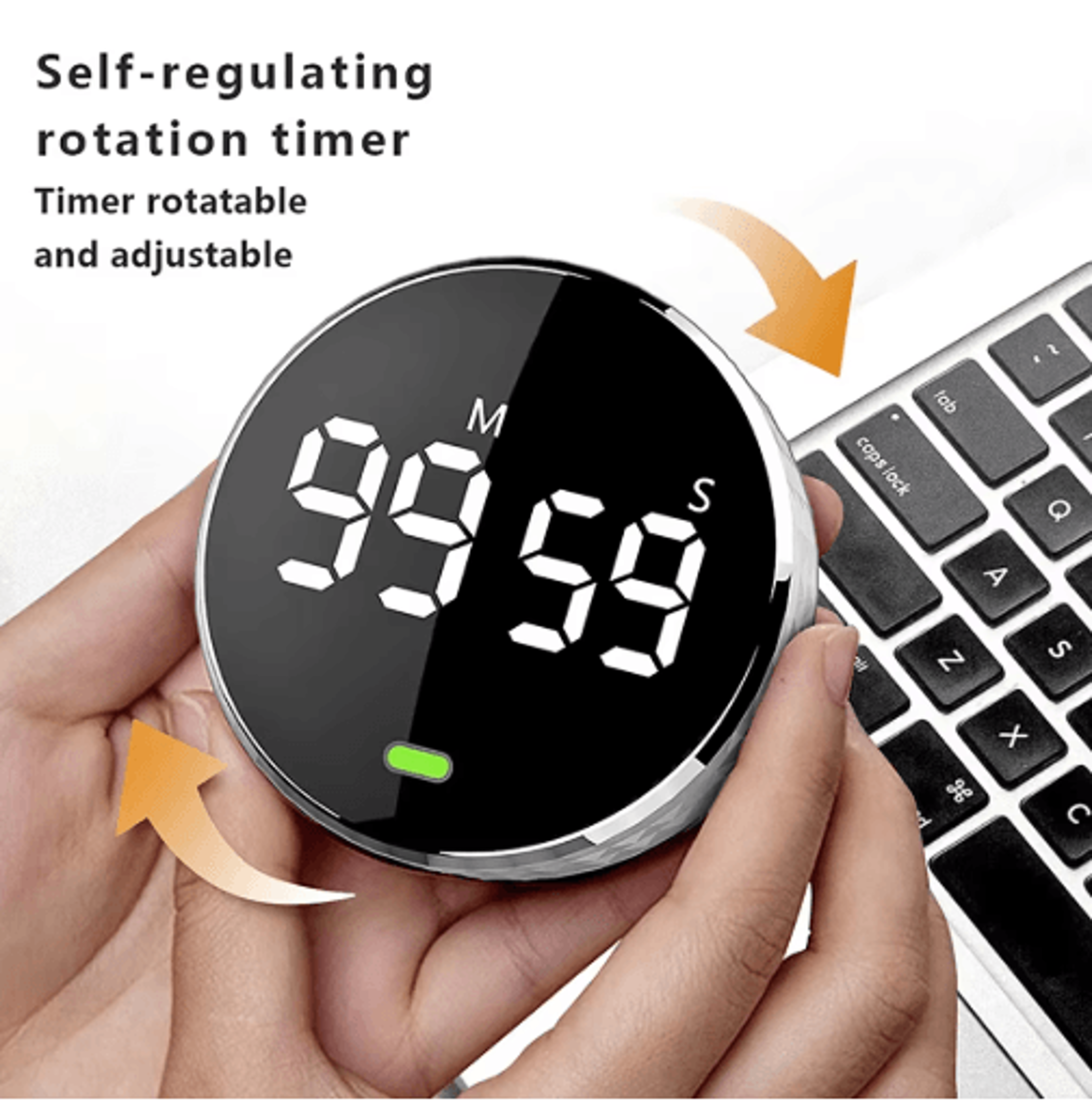 Magnetic Digital Kitchen Timer  Quiet Countdown Egg Timer With Constant Light 5