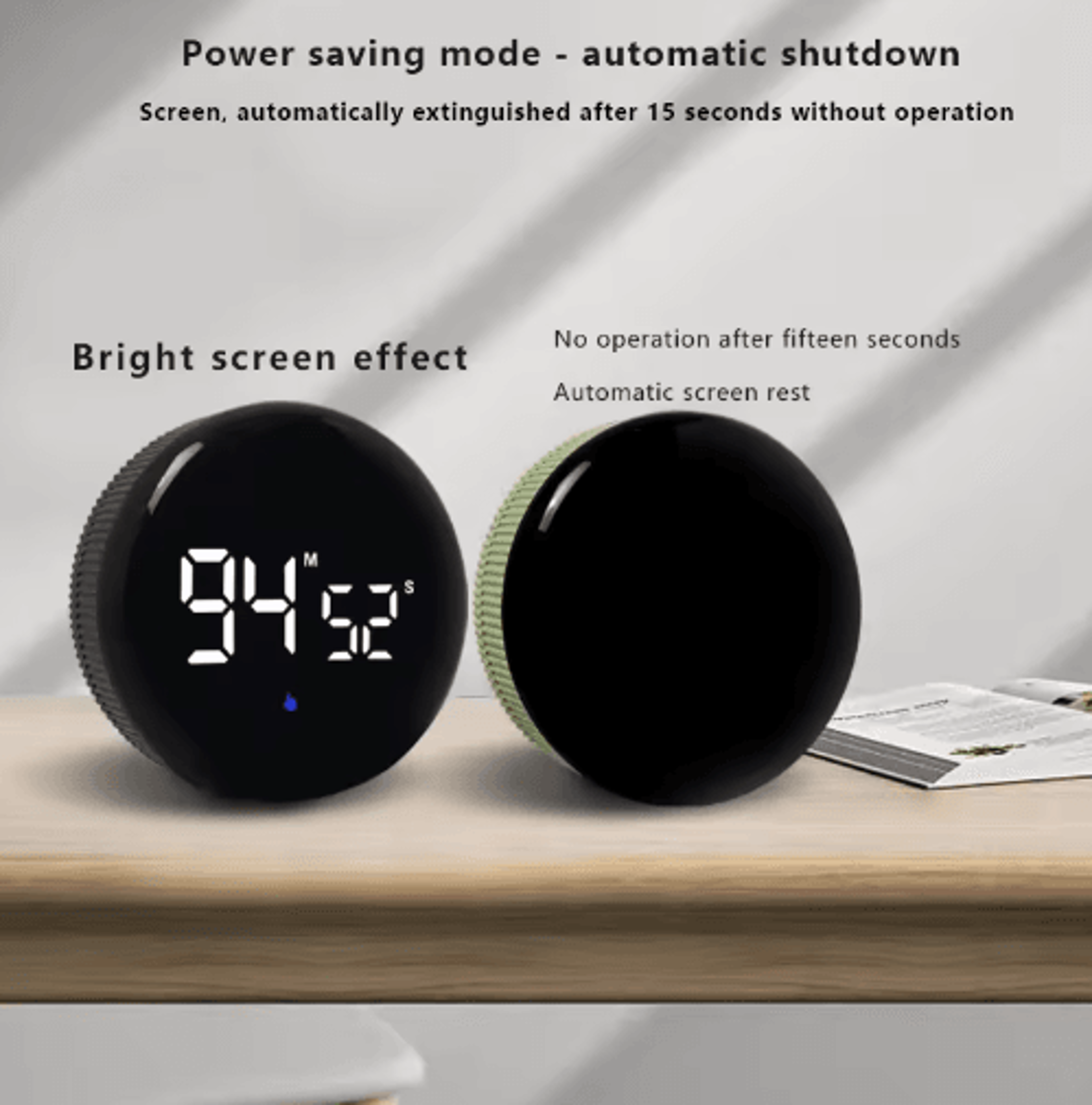 Rechargeable Silent Digital Timer  Magnetic Countdown Reminder For Study  Kitchen 7