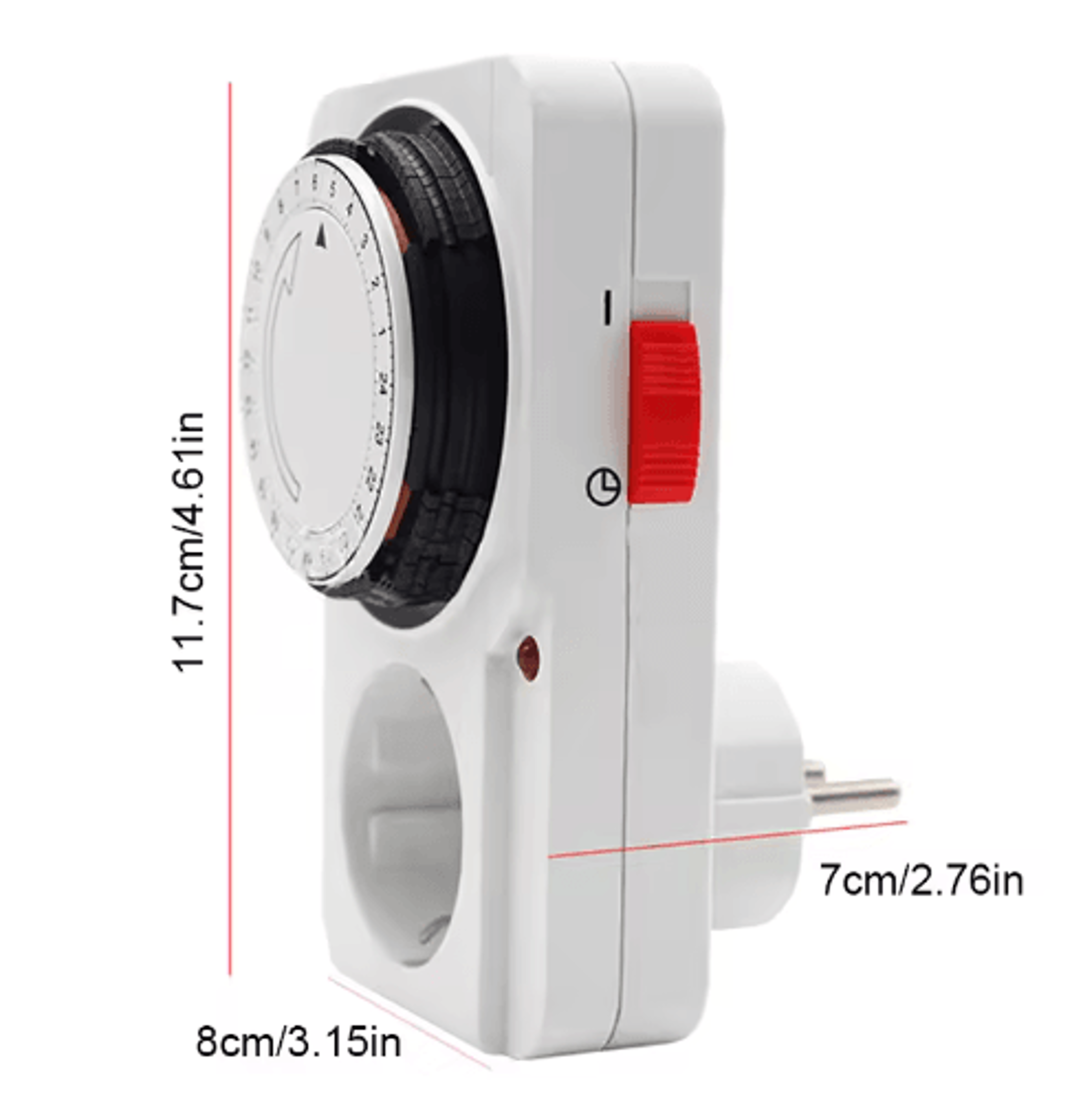 24Hour Mechanical Timer Socket  220V Cyclic Appliance Timing Switch 4