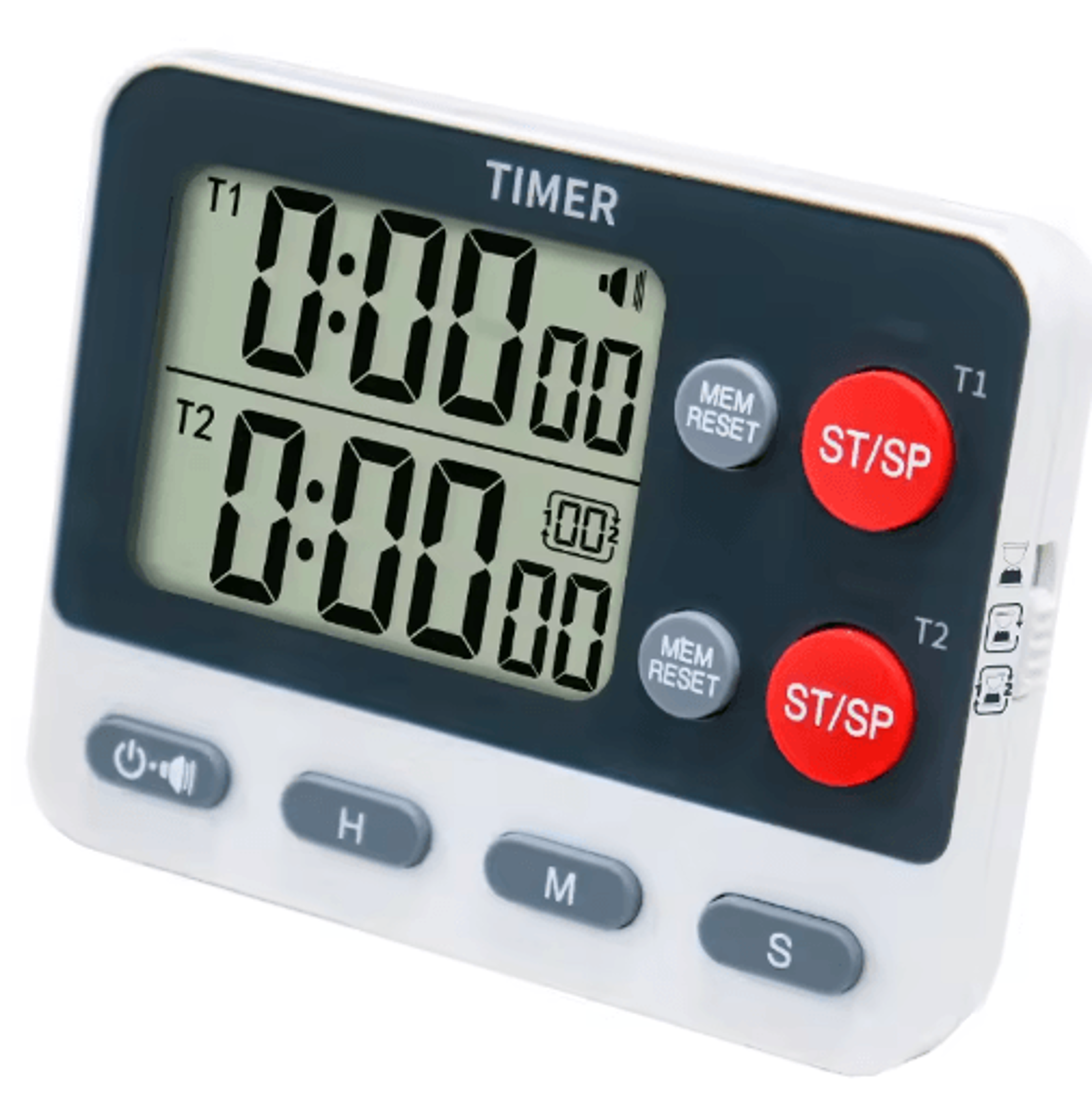Dual Digital Kitchen Timer  2Group Countdown  Stopwatch With Memory Presets 1