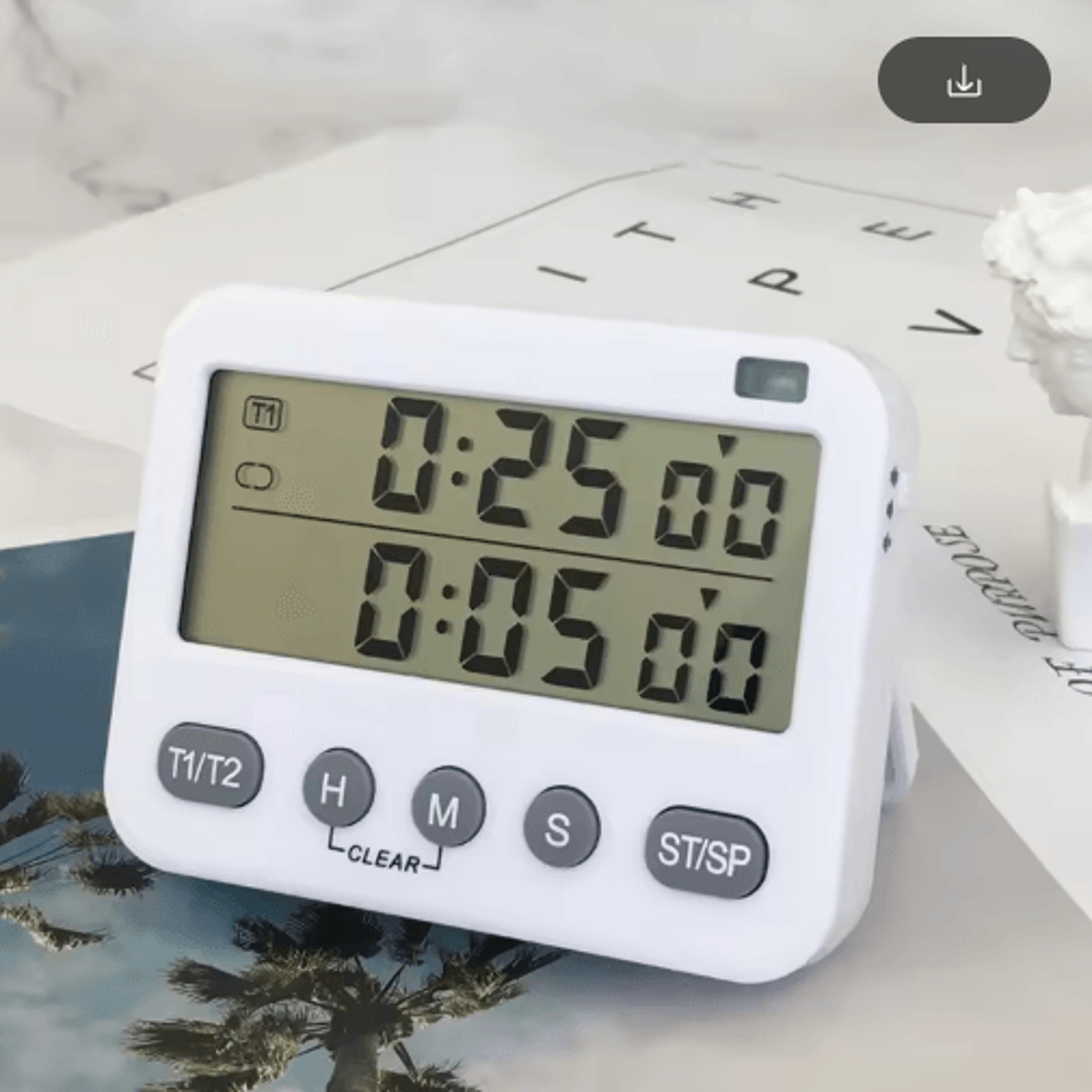 KXRE Dual Digital Kitchen Timer  Magnetic Countdown Cooking Timer 3