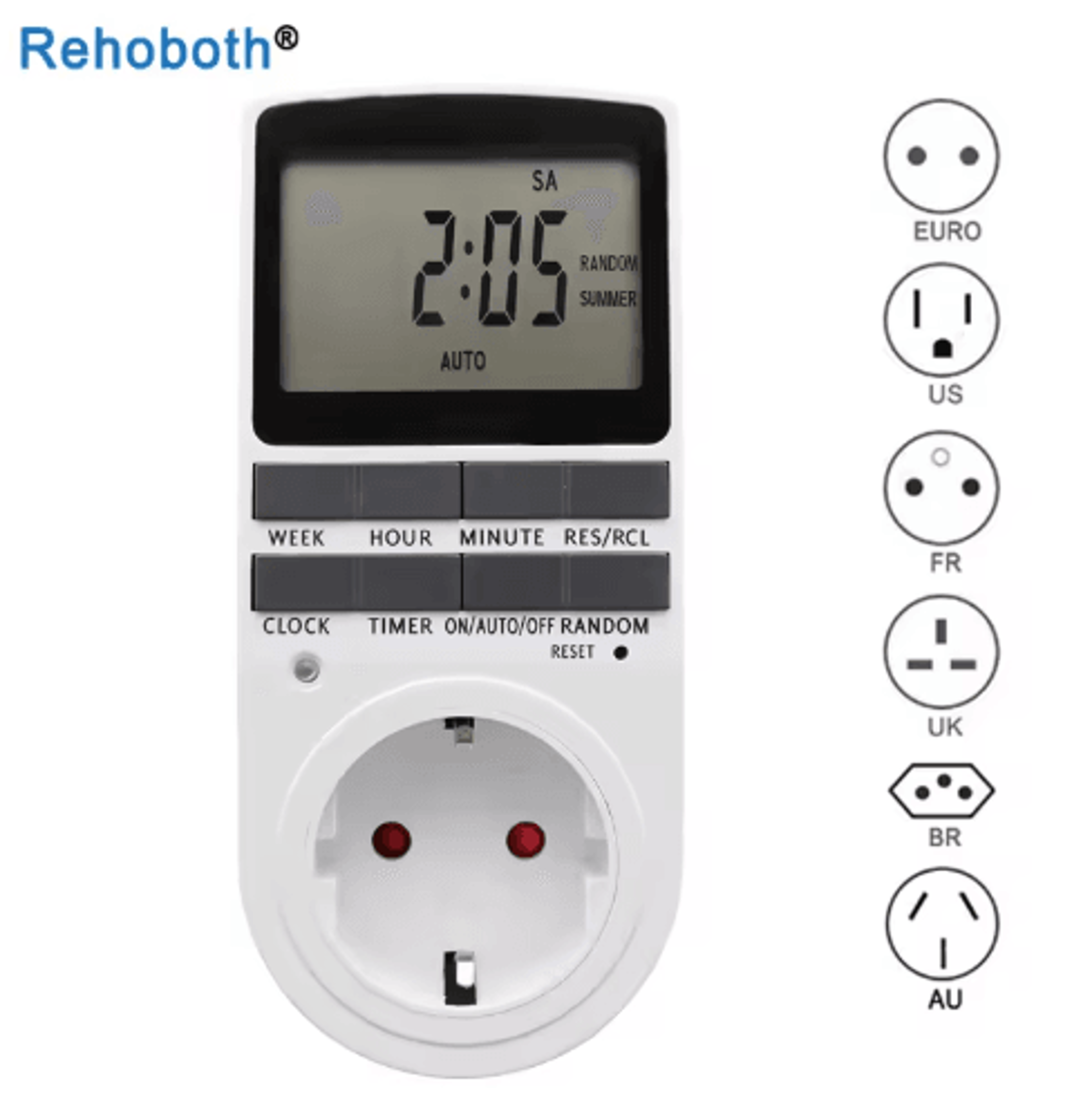 7Day Digital Timer Socket  110V230V Programmable Outlet Switch 0