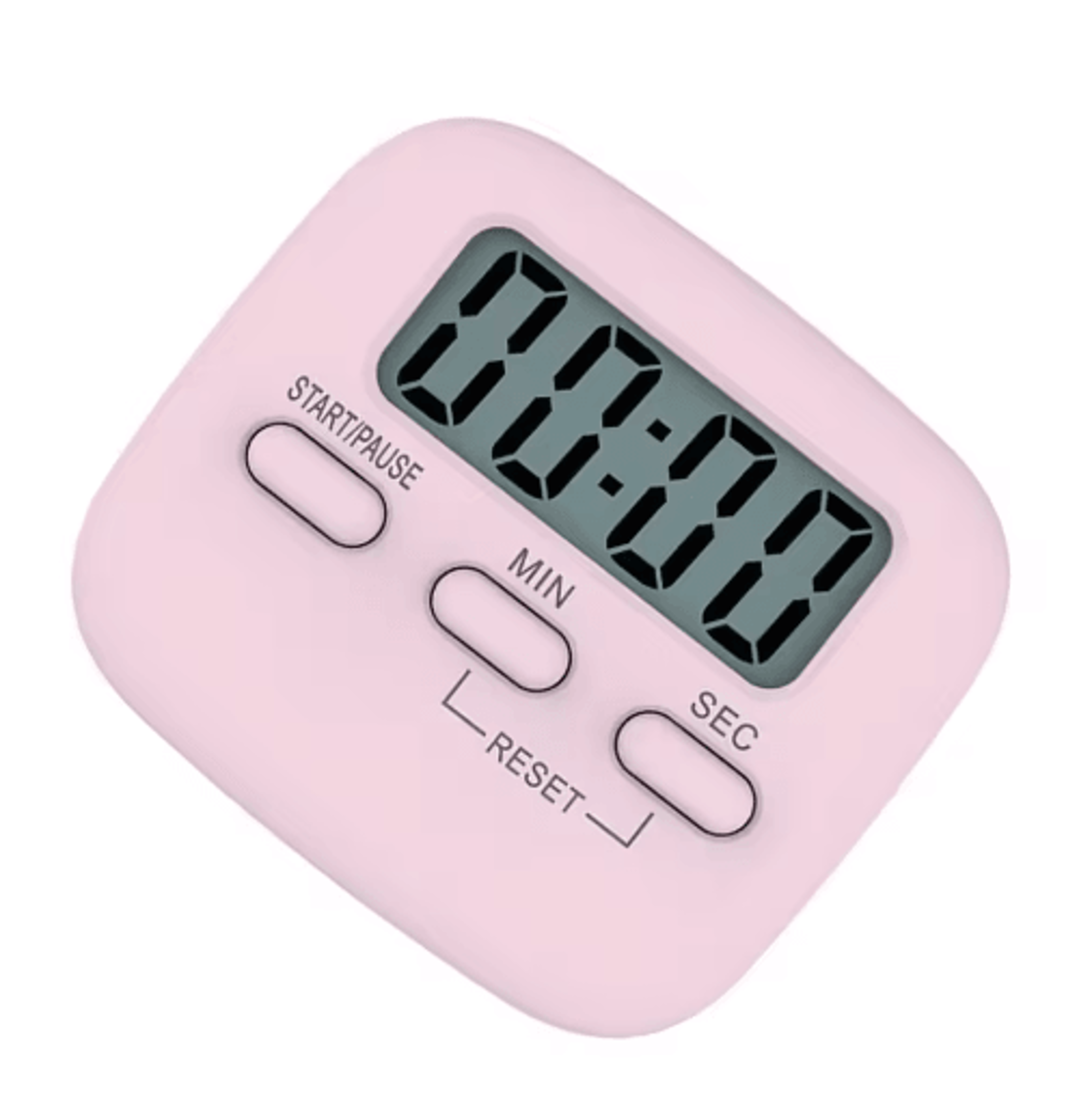 Pink Digital Kitchen Timer  Large LCD Countdown  Stopwatch With Loud Alarm 3