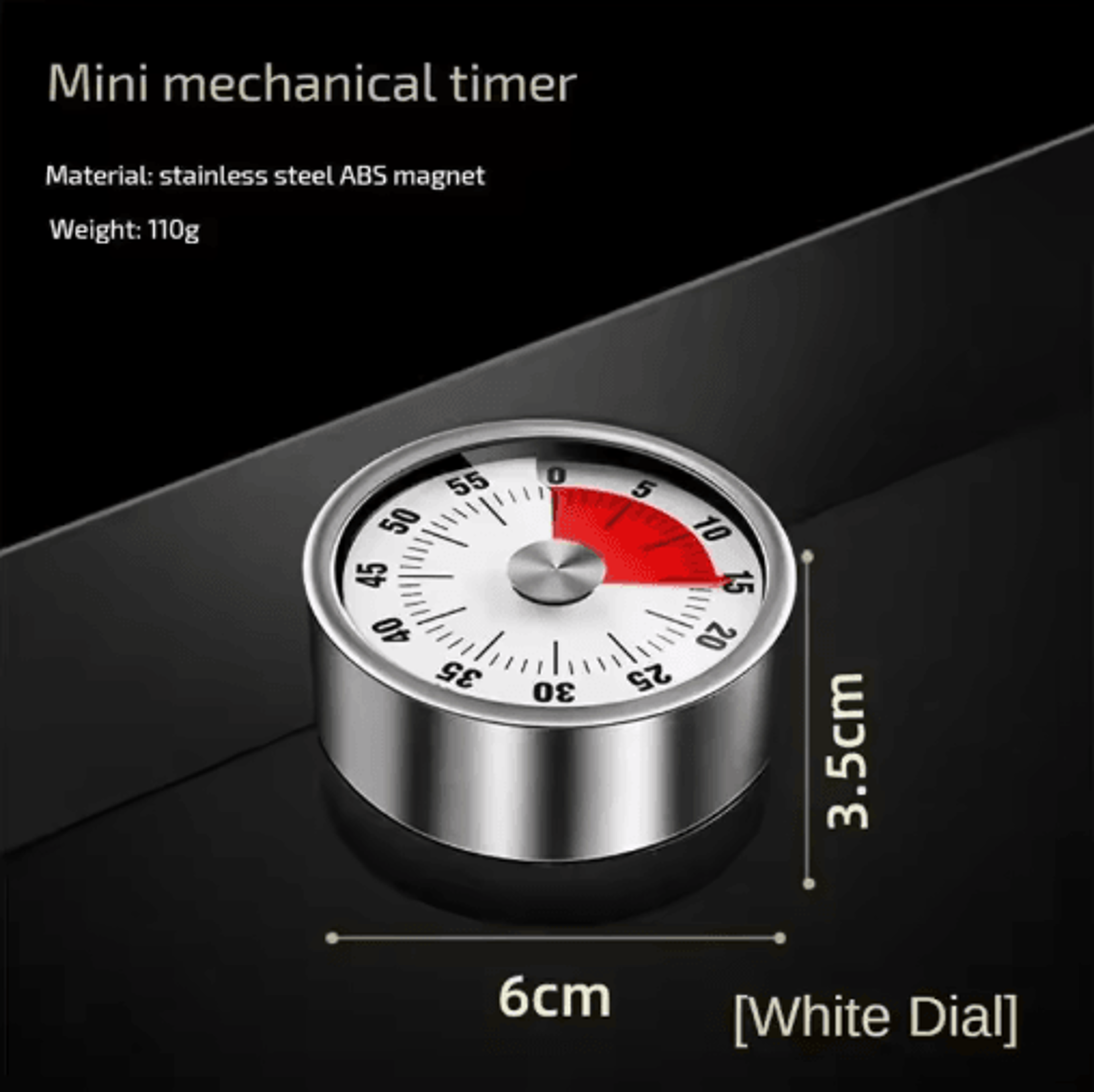 Magnetic Visual Countdown Timer  Mechanical Timer For Kitchen  Classroom 2