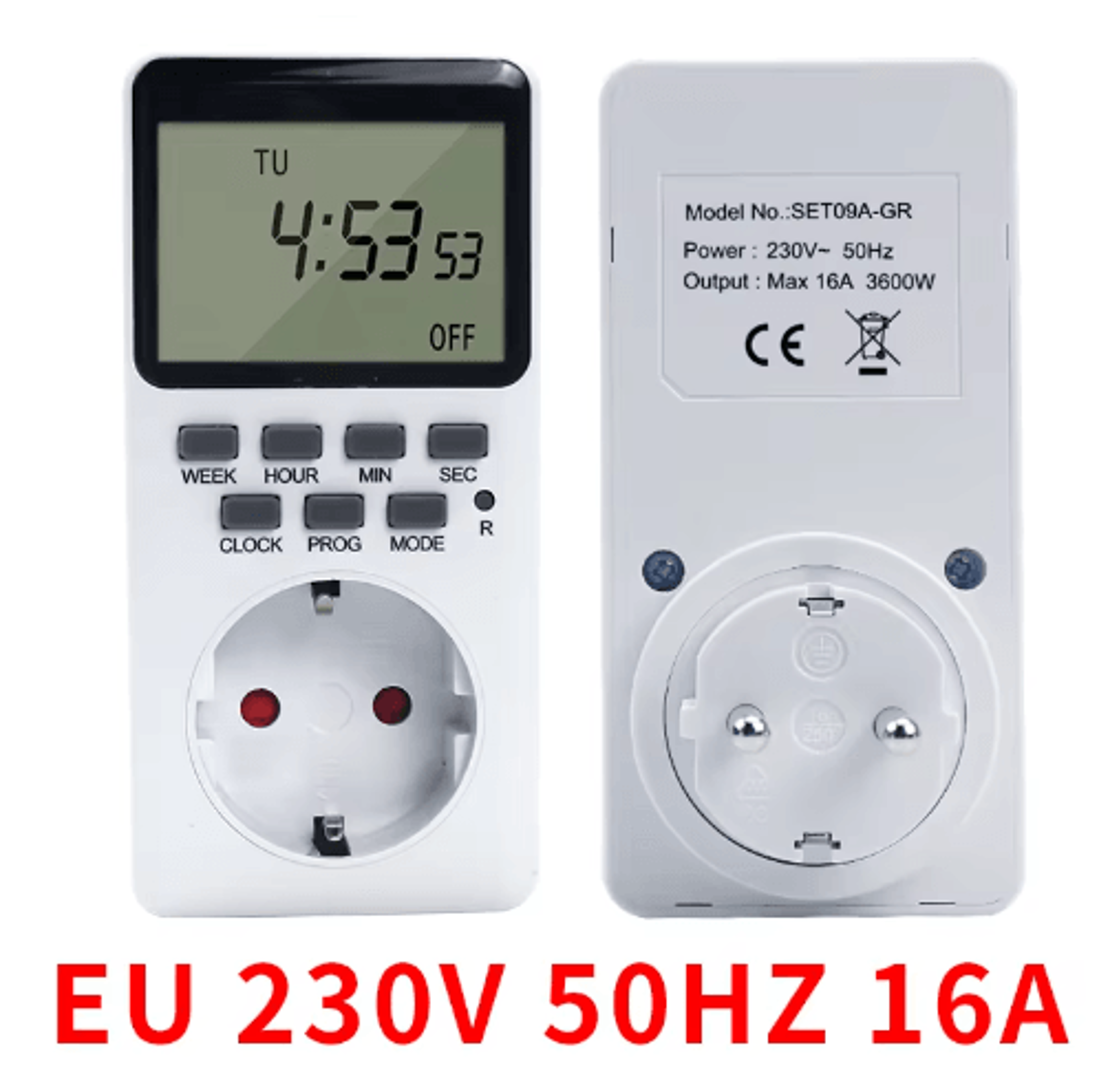 20Program Digital Timer Socket  Weekly Cyclic Programmable Outlet 3