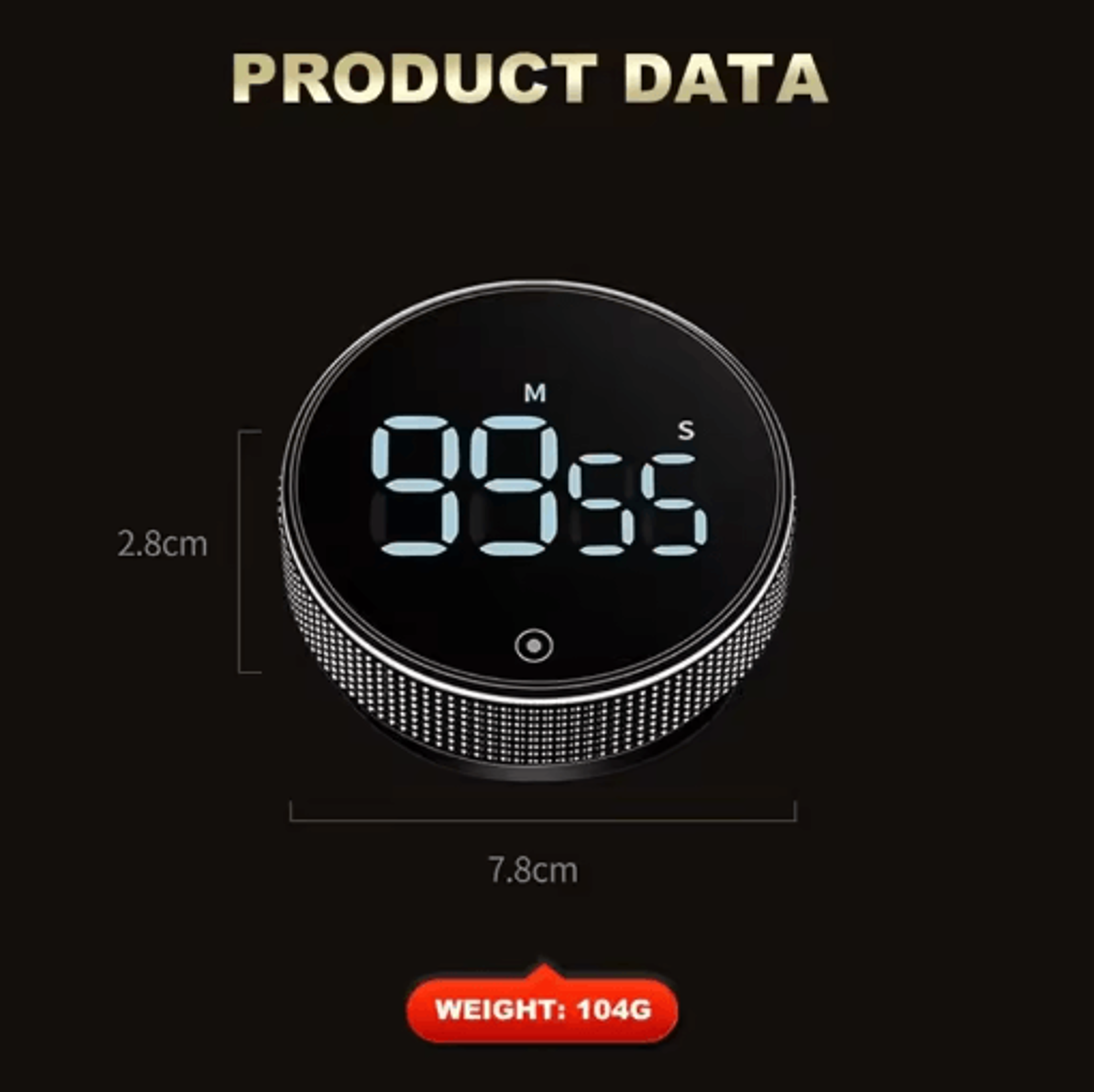 Magnetic Kitchen Timer  Manual Countdown  Stopwatch Clock 2