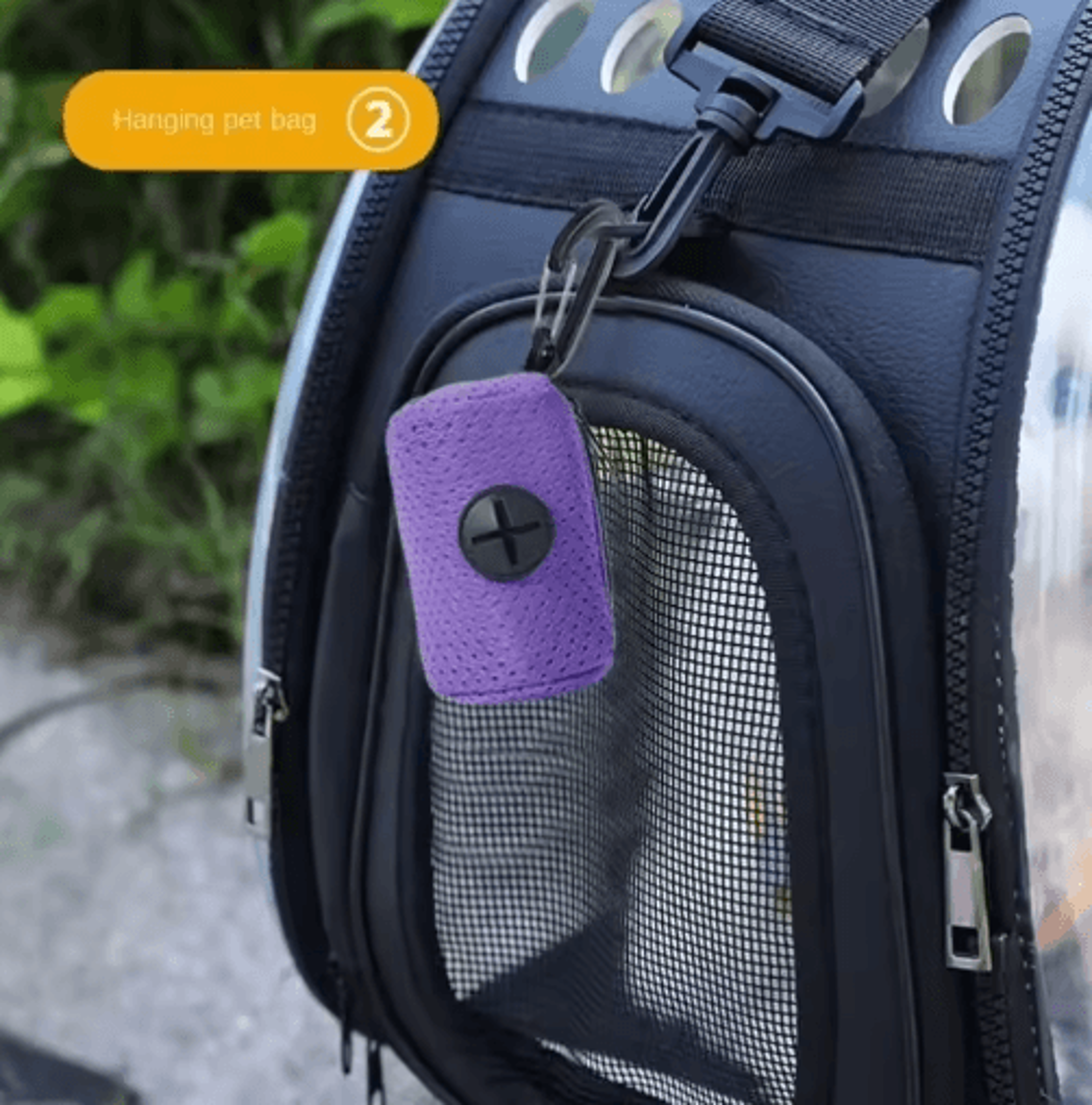 Portable Dog Poop Bag Dispenser  Hanging Pet Waste Bag Holder 2