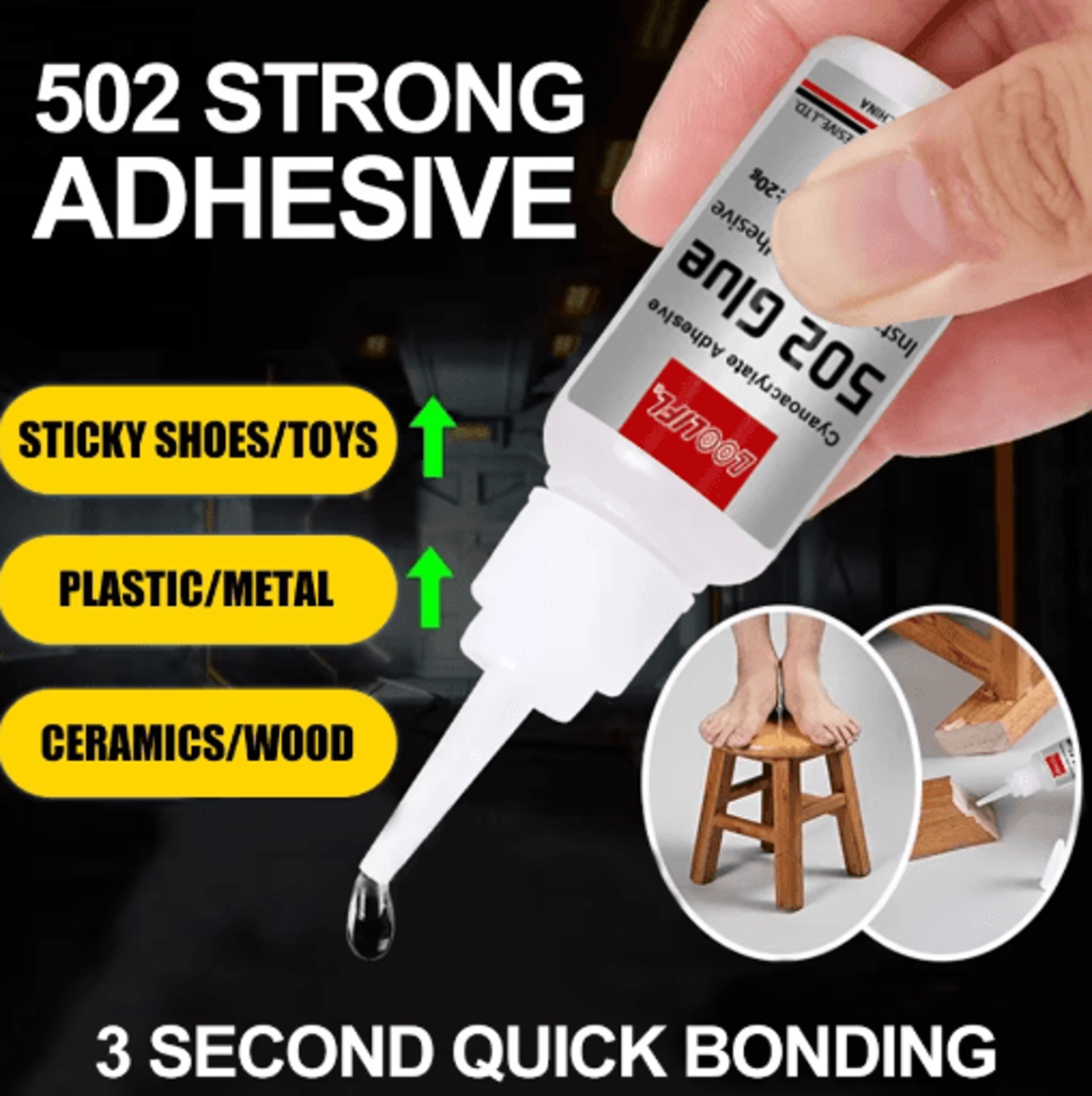 502 Super Glue  QuickDrying MultiSurface Instant Adhesive 5