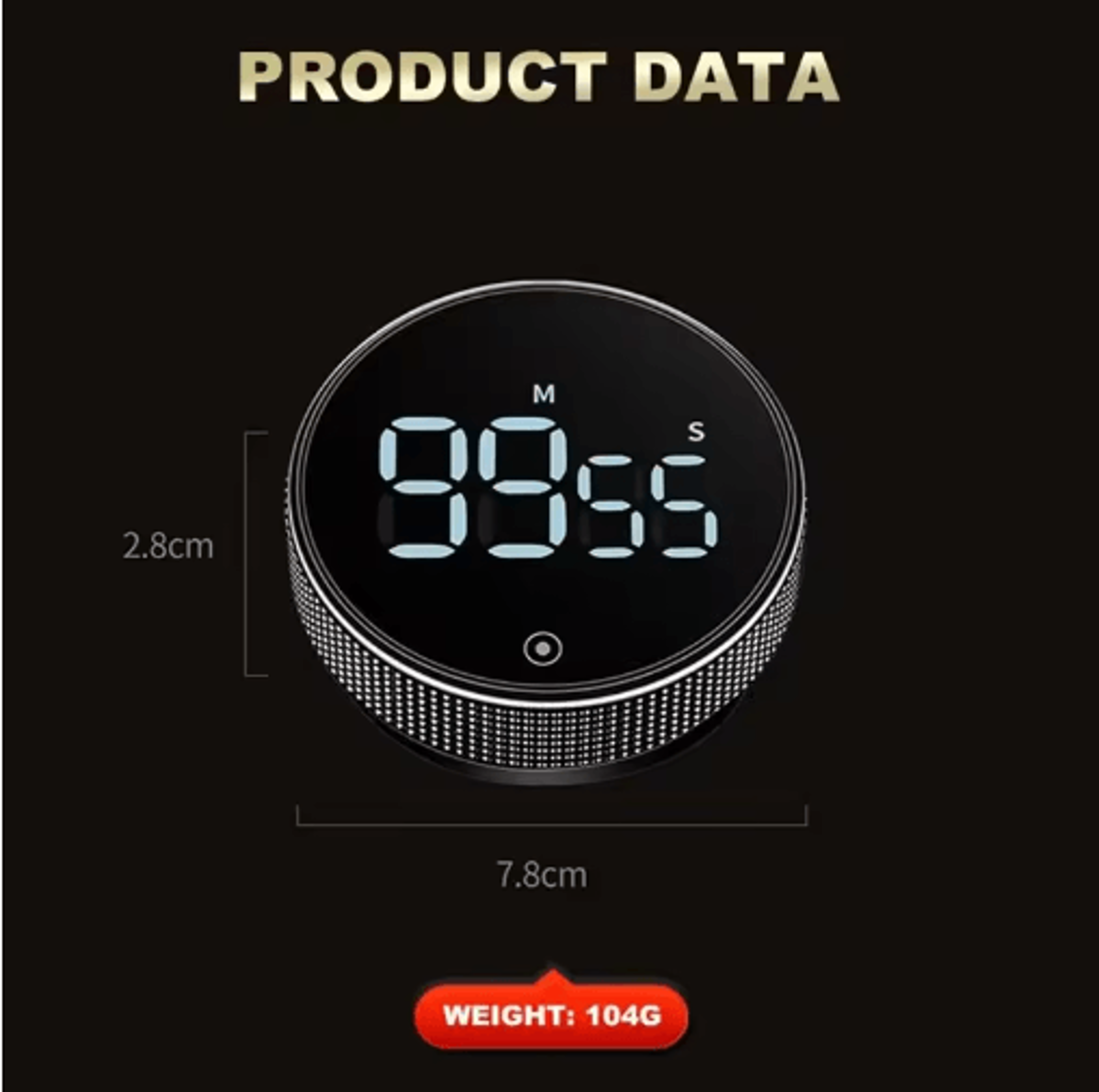 DINRGO Magnetic Rotary Timer Digital Countdown  Stopwatch 2