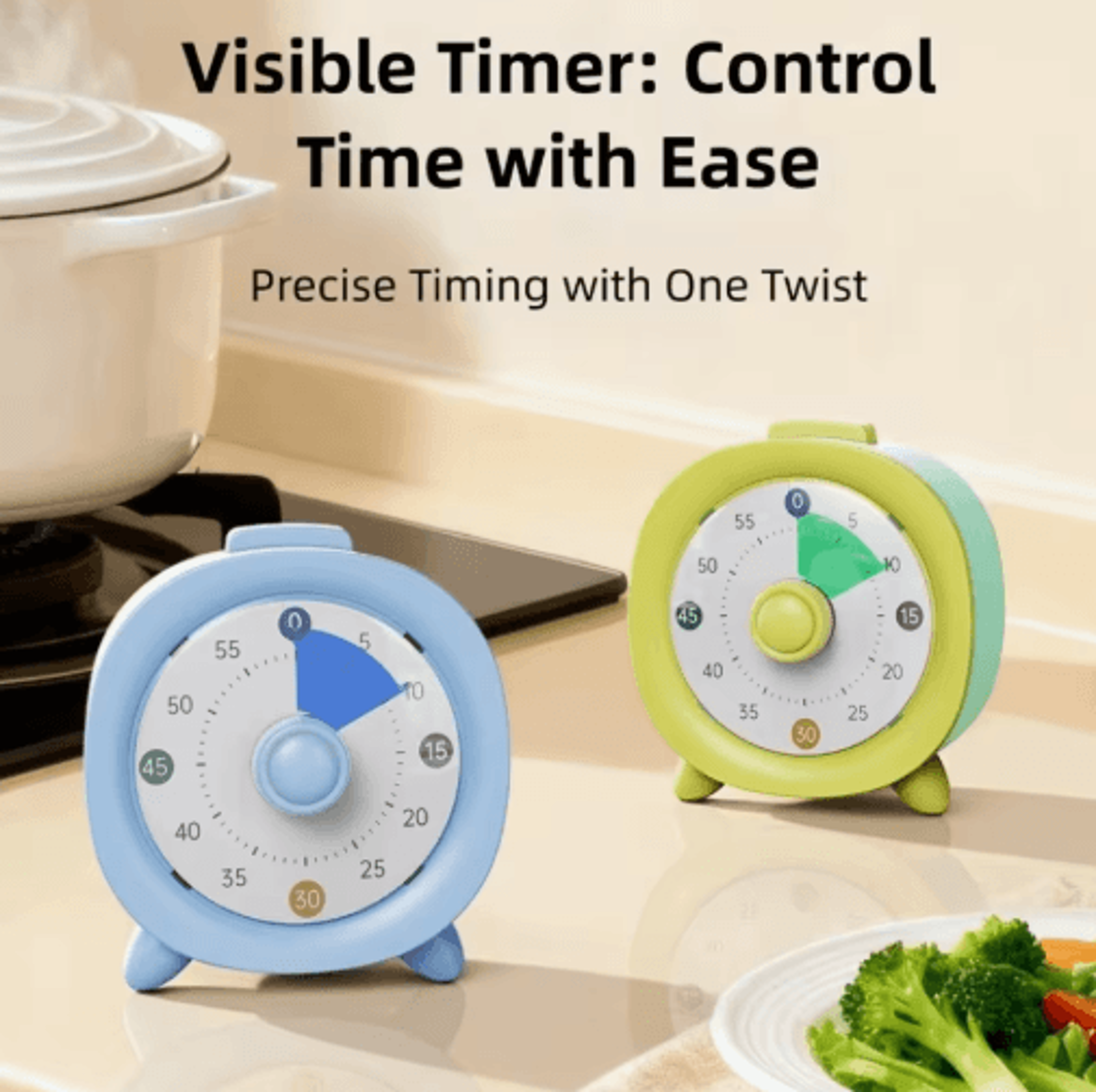 60-minute visual timer – ultra silent countdown clock