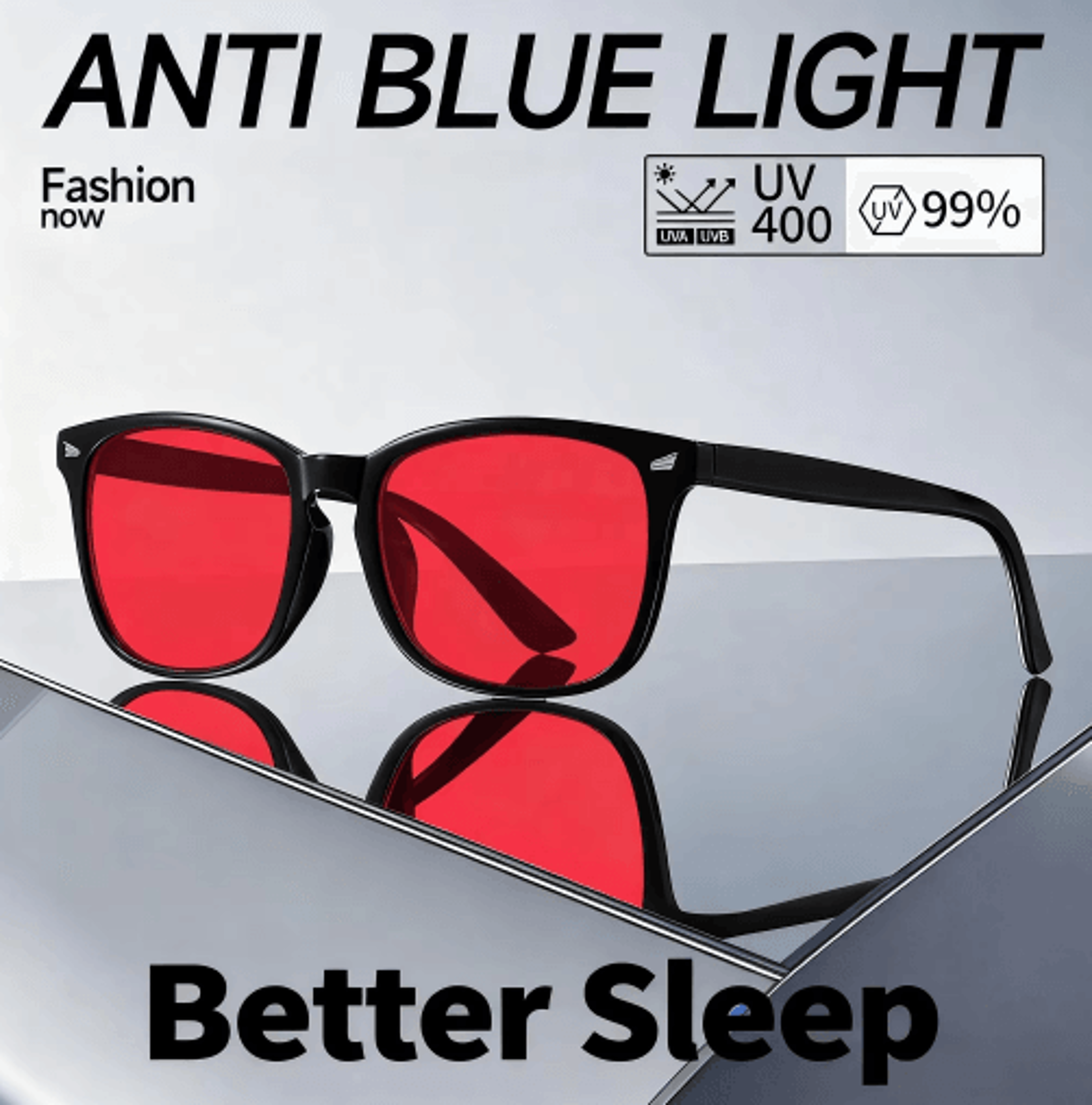 Womens Red Lens Blue Light Glasses  Computer  Gaming Eyewear 0