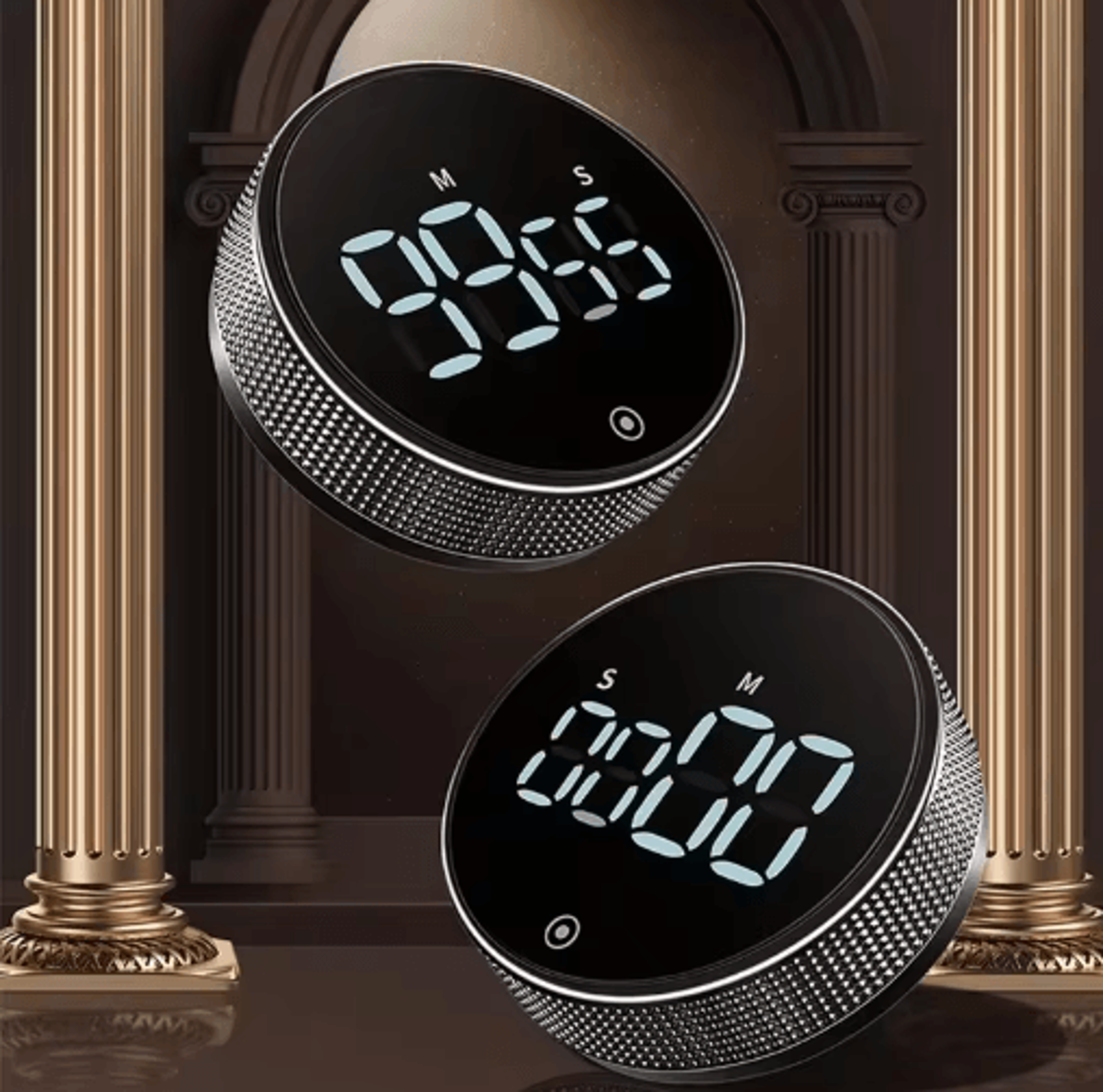 DINRGO Magnetic Kitchen Timer  Rotary Countdown  Stopwatch 4