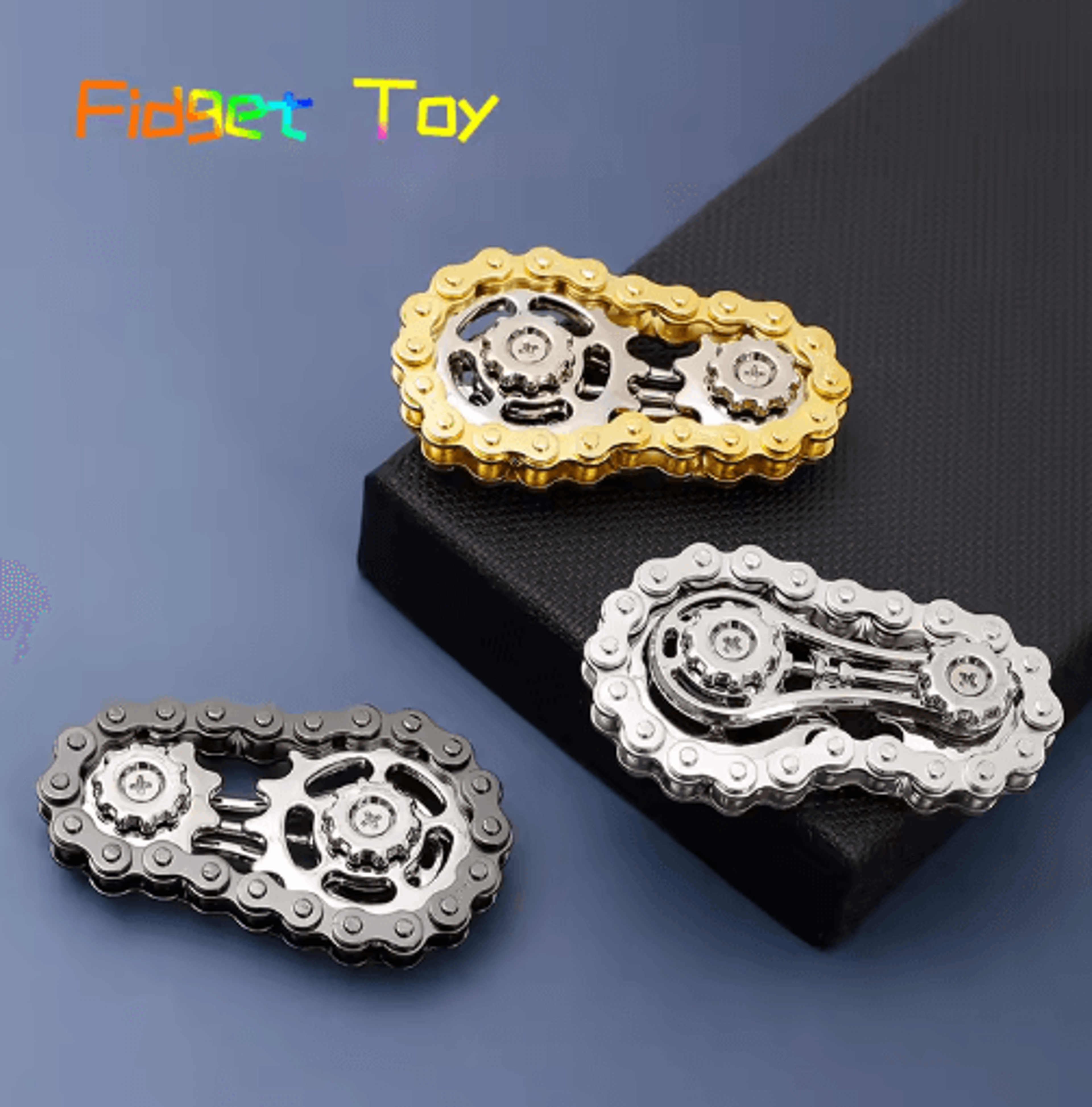 Metal Sprocket Fidget Spinner  Bike Chain Fingertip Gyro Toy 7