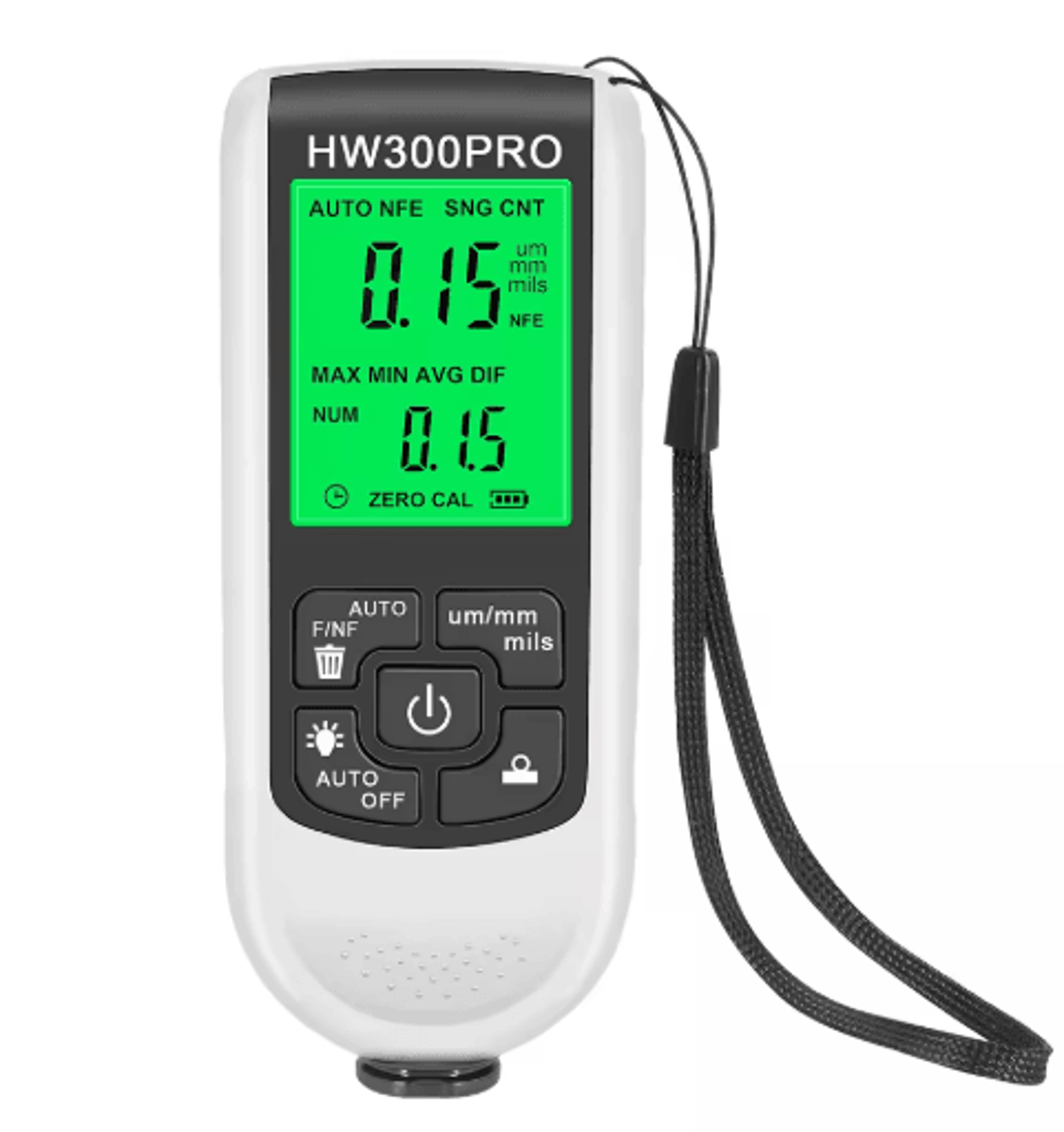 HW300PRO Digital Paint Thickness Gauge 02000m Coating Meter 2