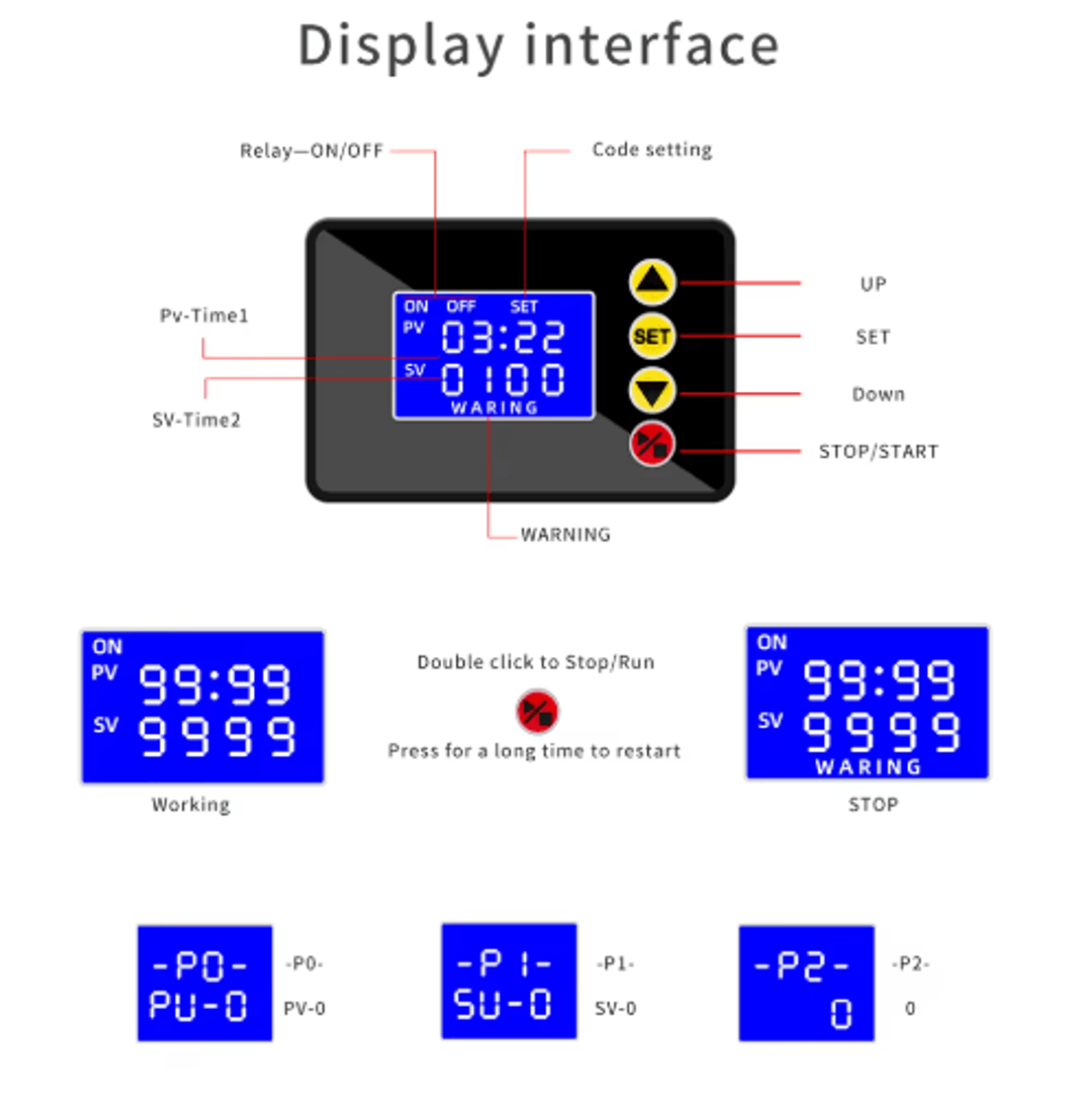 Programmable Digital Timer Relay  Delay  Cycle OnOff Controller 6