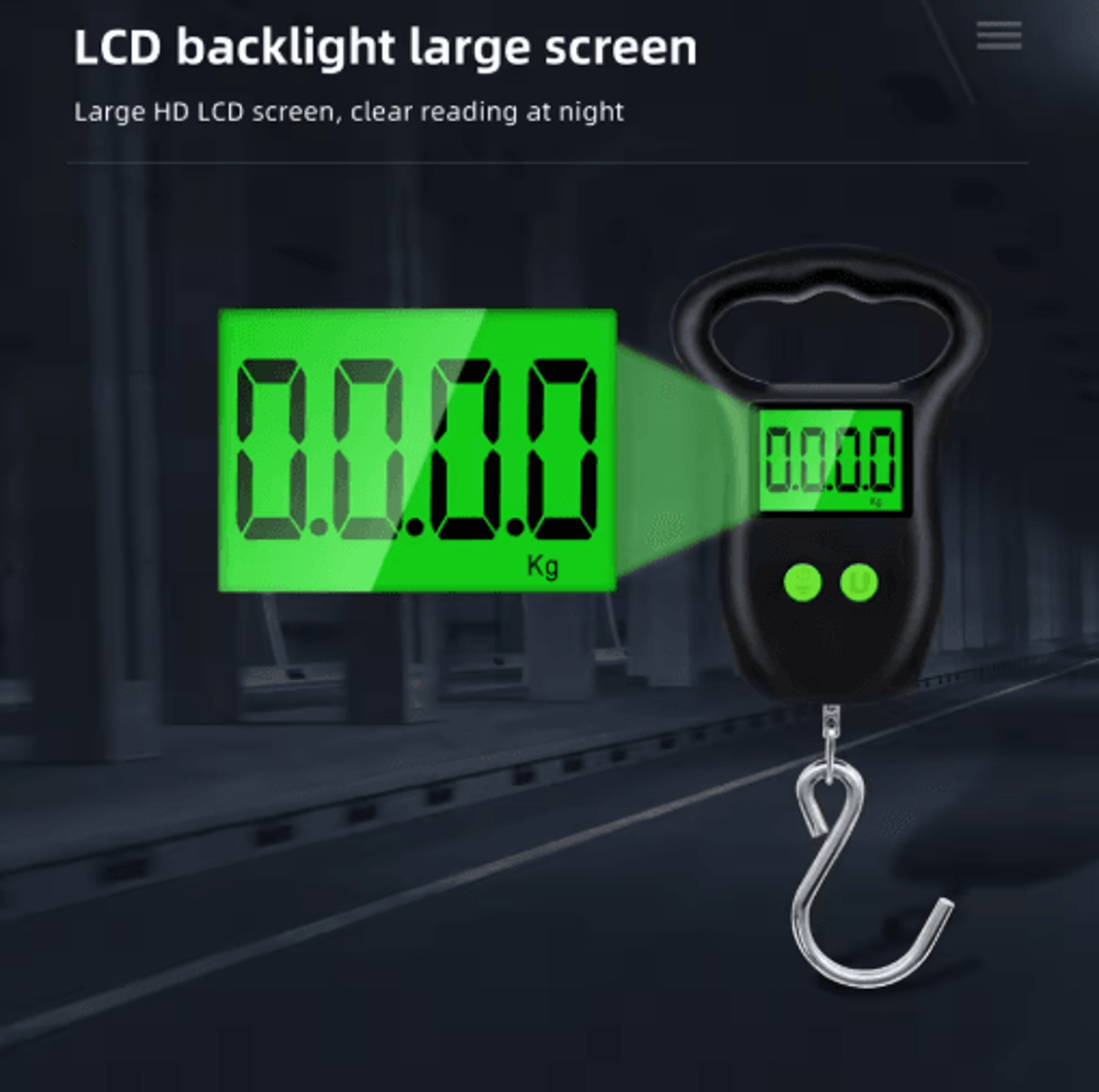 50kg Digital Luggage Scale  Portable Hanging Scale With Measuring Tape 4