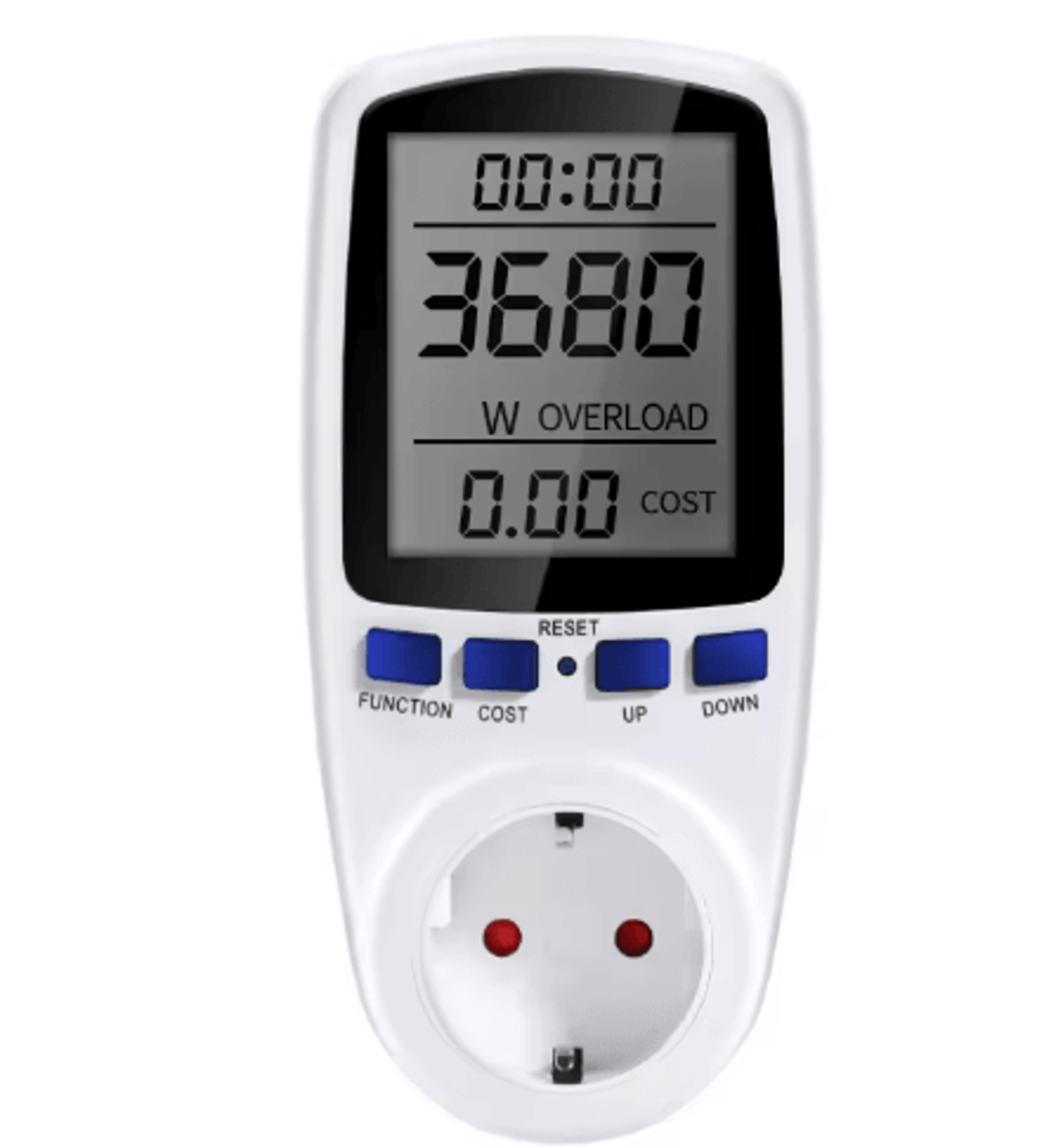 AC Digital Power Meter  LCD Wattmeter  KWh Electricity Monitor 12