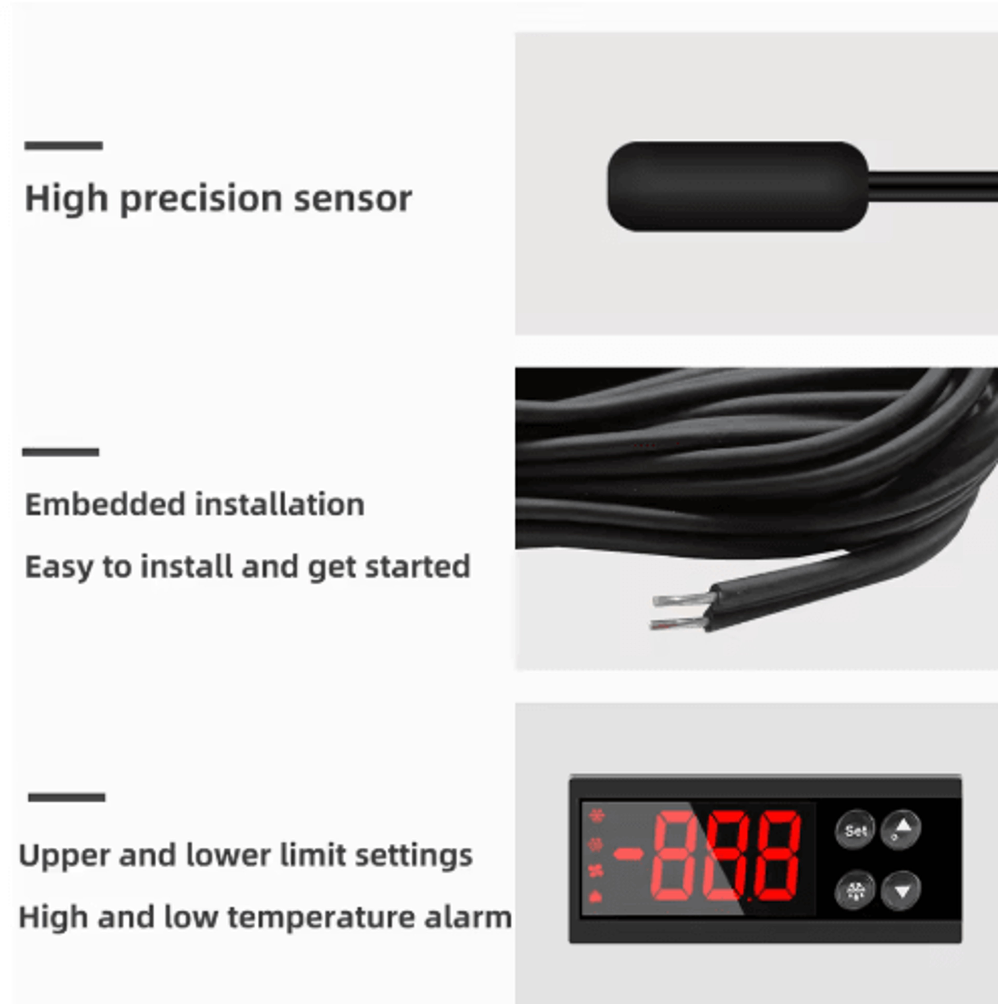 ECS961NEO Digital Thermostat  Temperature  Humidity Microcomputer Controller 1