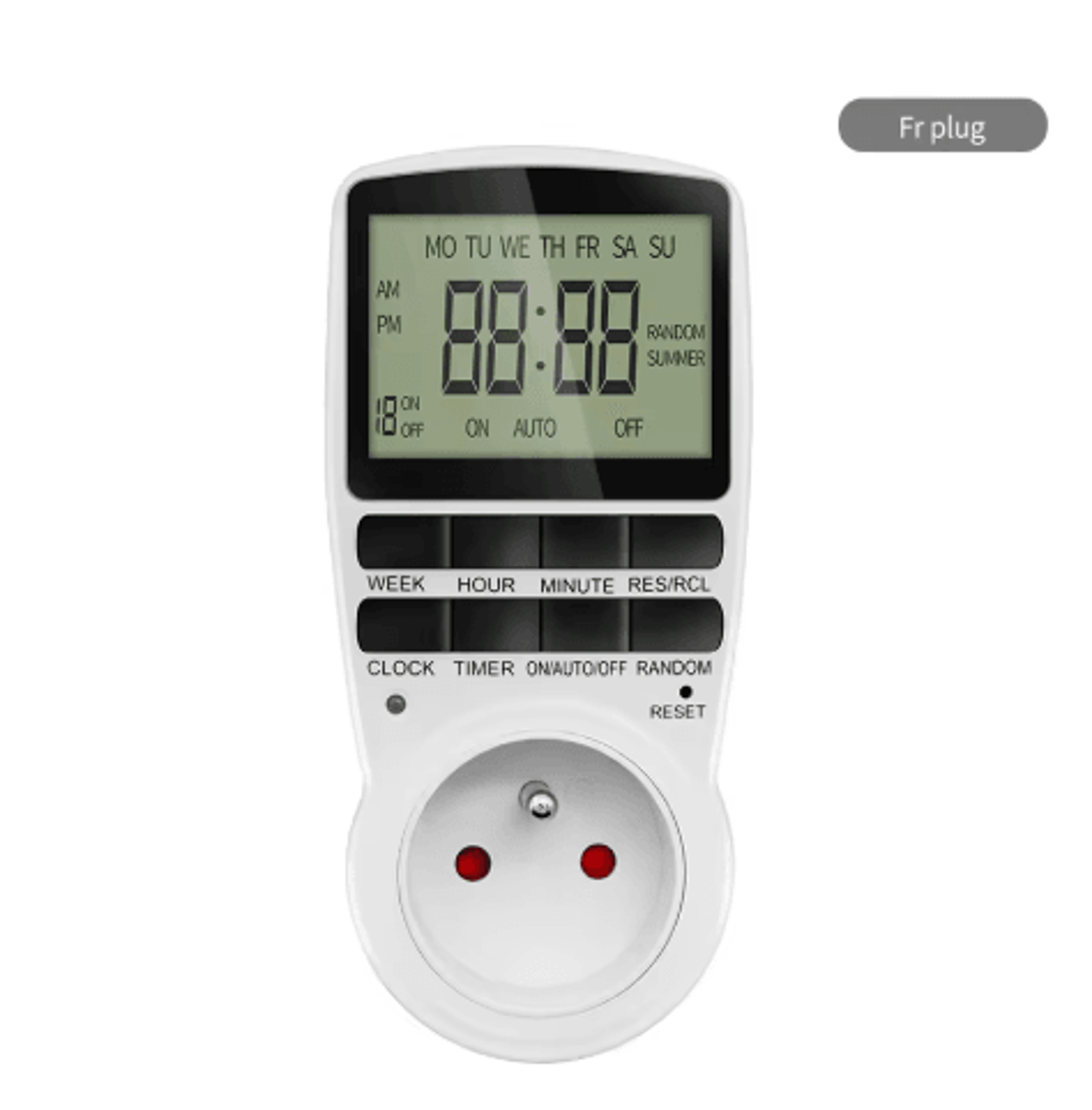 220V Digital Timer Switch  1224Hour Programmable Outlet 2