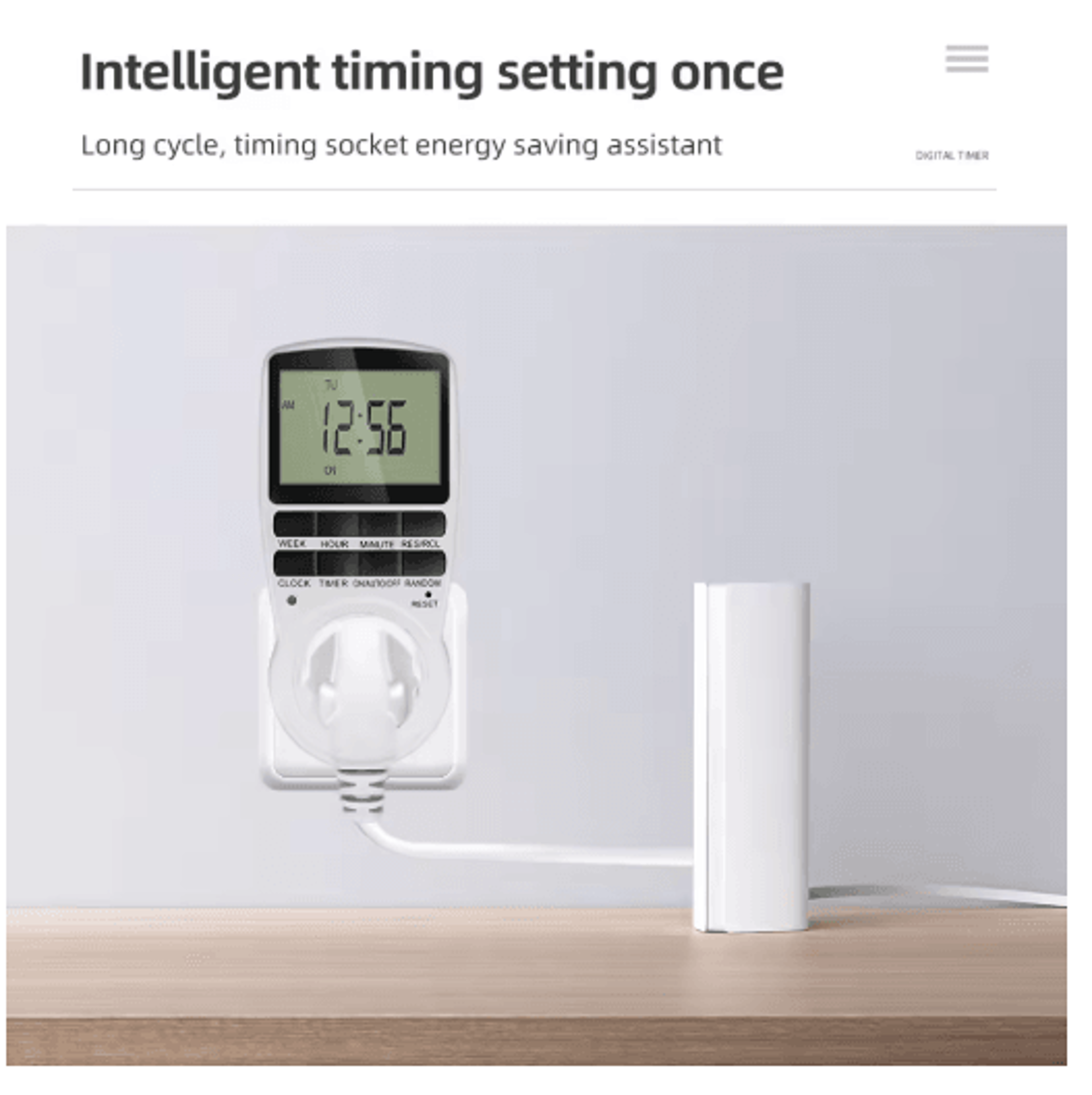 220V Digital Timer Switch  1224Hour Programmable Outlet 6