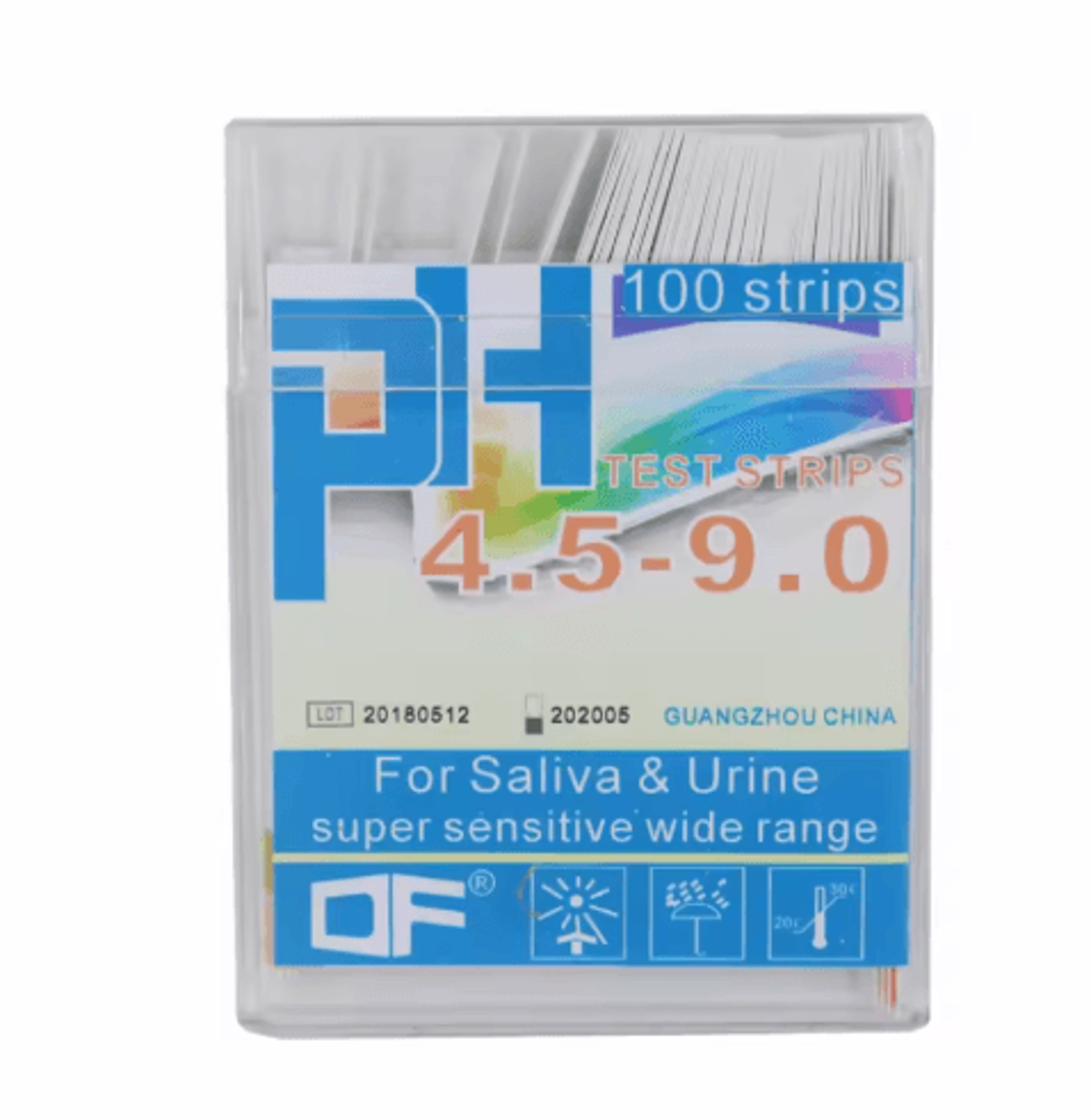 100 dual-pad ph test strips – ph 4.5–9.0 urine & saliva testing