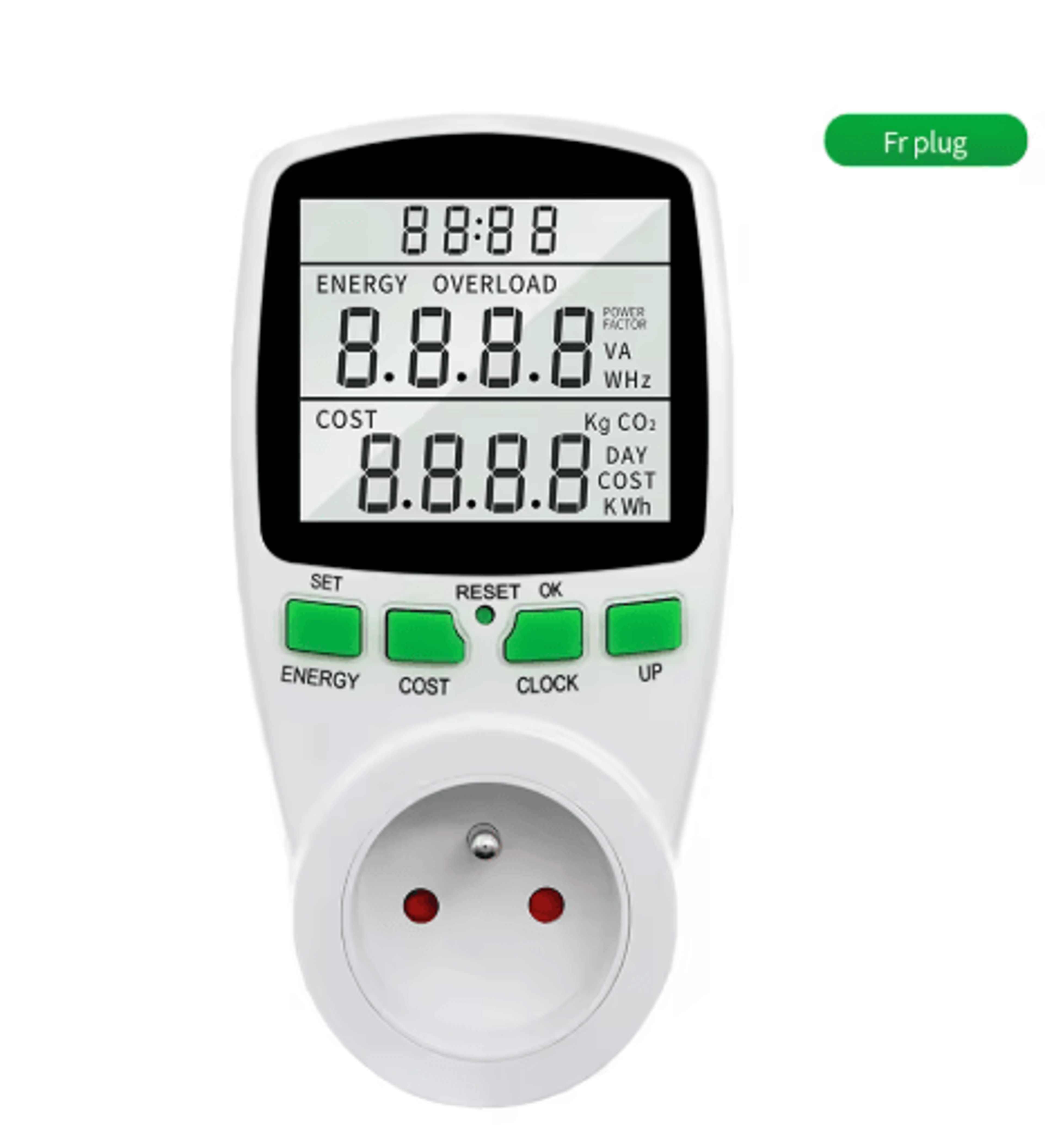 Digital Wattmeter Socket  LCD Electricity  Energy Usage Monitor 1