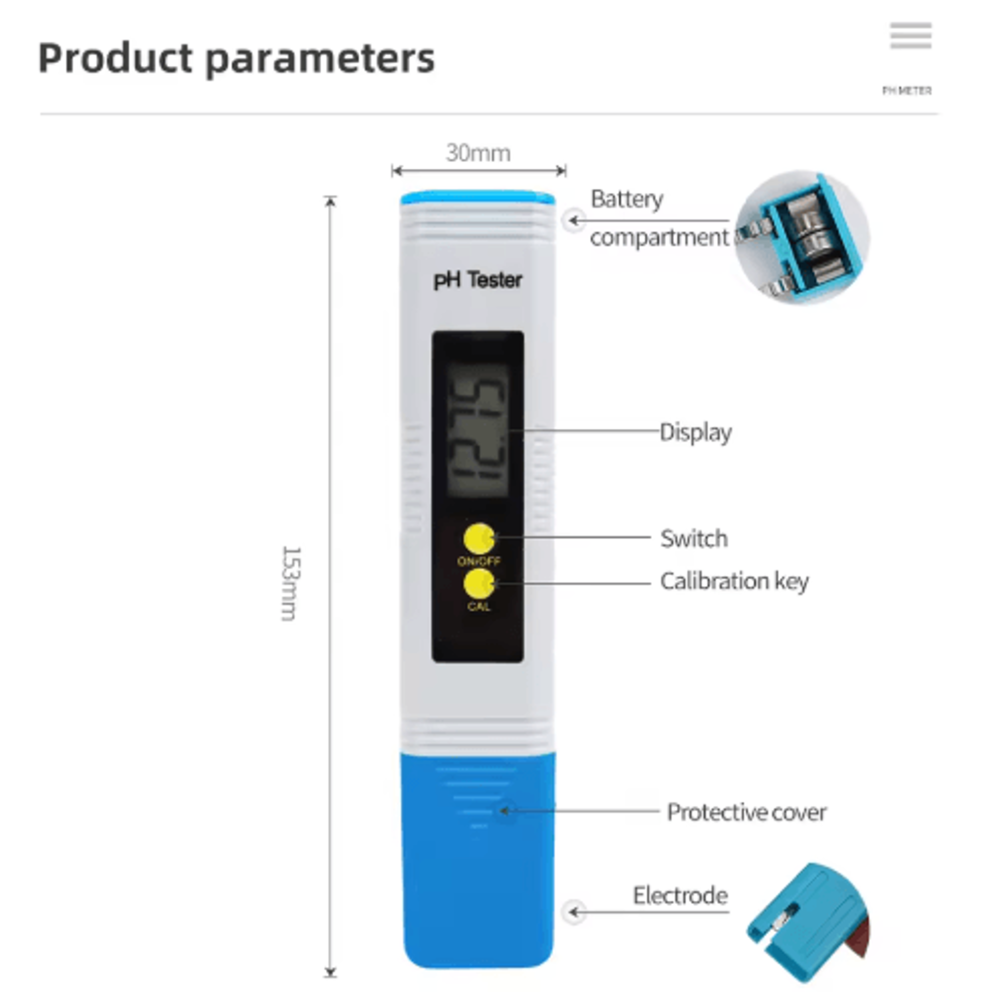 Digital PH Meter  001 Resolution Water Quality Tester With Auto Calibration 5